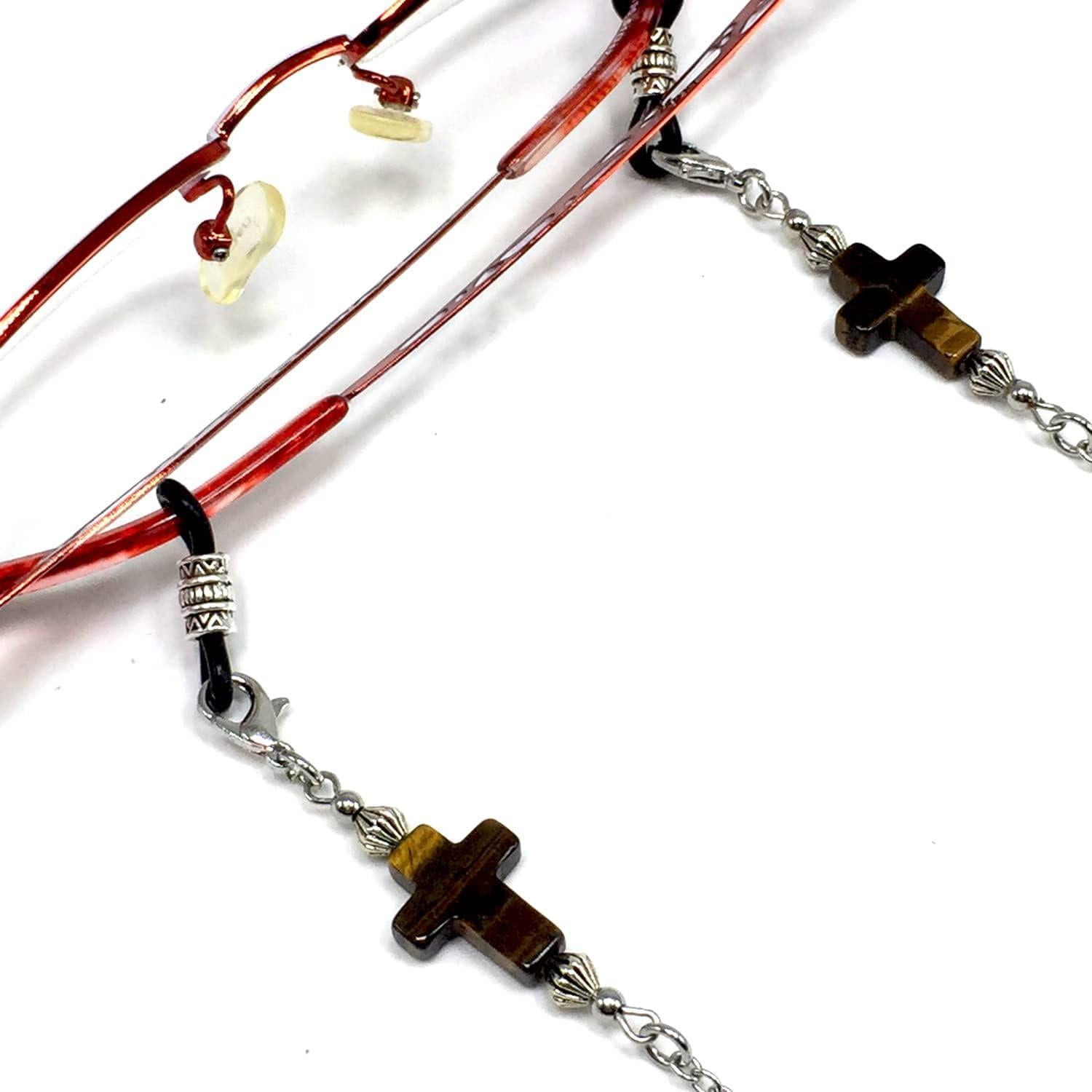 Cadena para Gafas ALBATROSART Ojo de Tigre Hecha a Mano