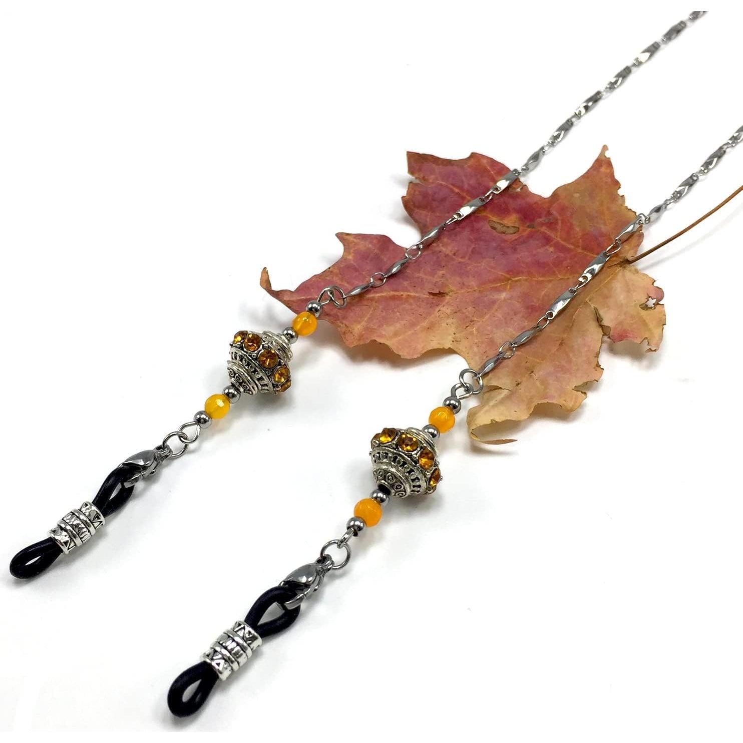 Cadena para Gafas ALBATROSART con Cuentas Naturales 76 cm