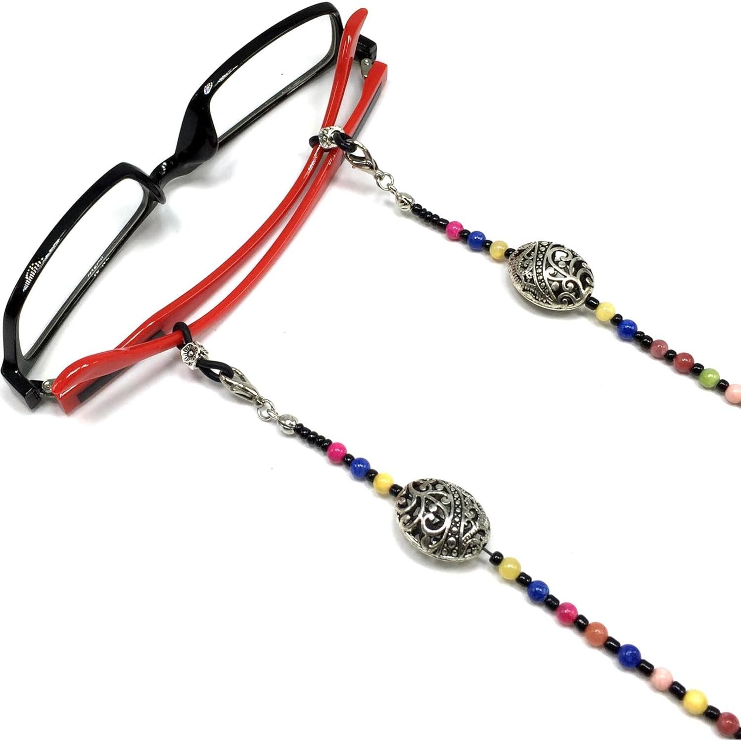 Cadena para Gafas ALBATROSART con Cuentas Naturales 72-77 cm