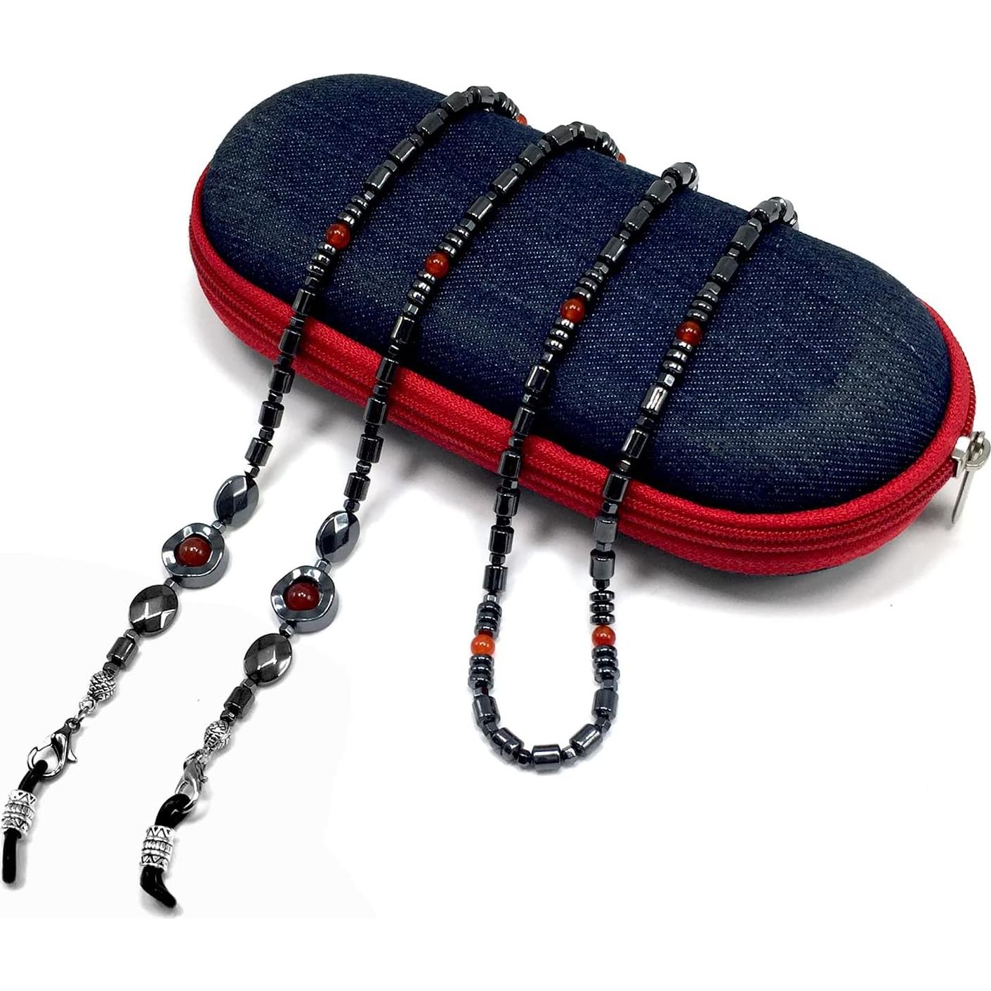 Cadena para Gafas ALBATROSART con Cuentas de Piedra Natural