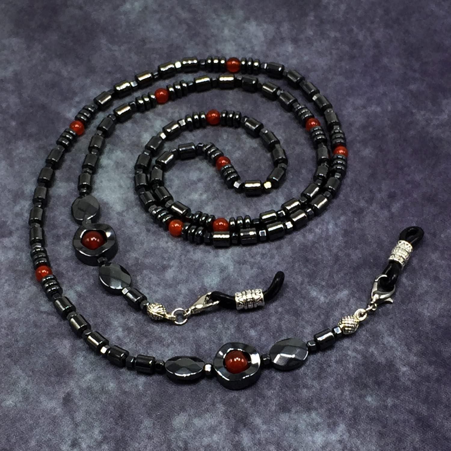 Cadena para Gafas ALBATROSART con Cuentas de Piedra Natural