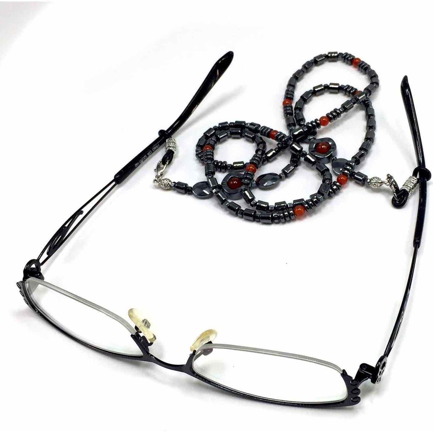 Cadena para Gafas ALBATROSART con Cuentas de Piedra Natural