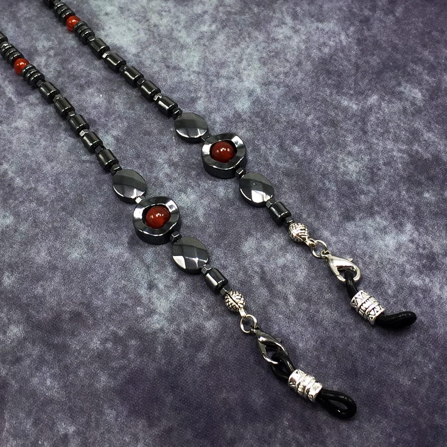 Cadena para Gafas ALBATROSART con Cuentas de Piedra Natural