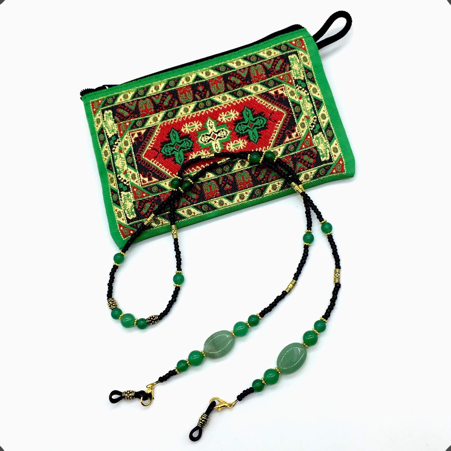 Cadena para Gafas ALBATROSART con Cuentas de Aventurina