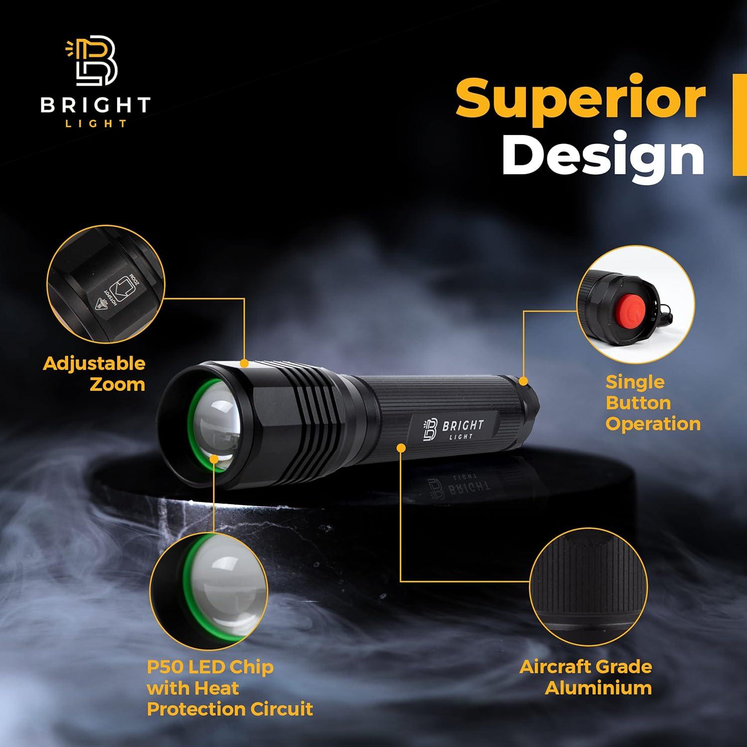 Linterna LED Bright Light BW1 - 1000 lúmenes, IP67, AA