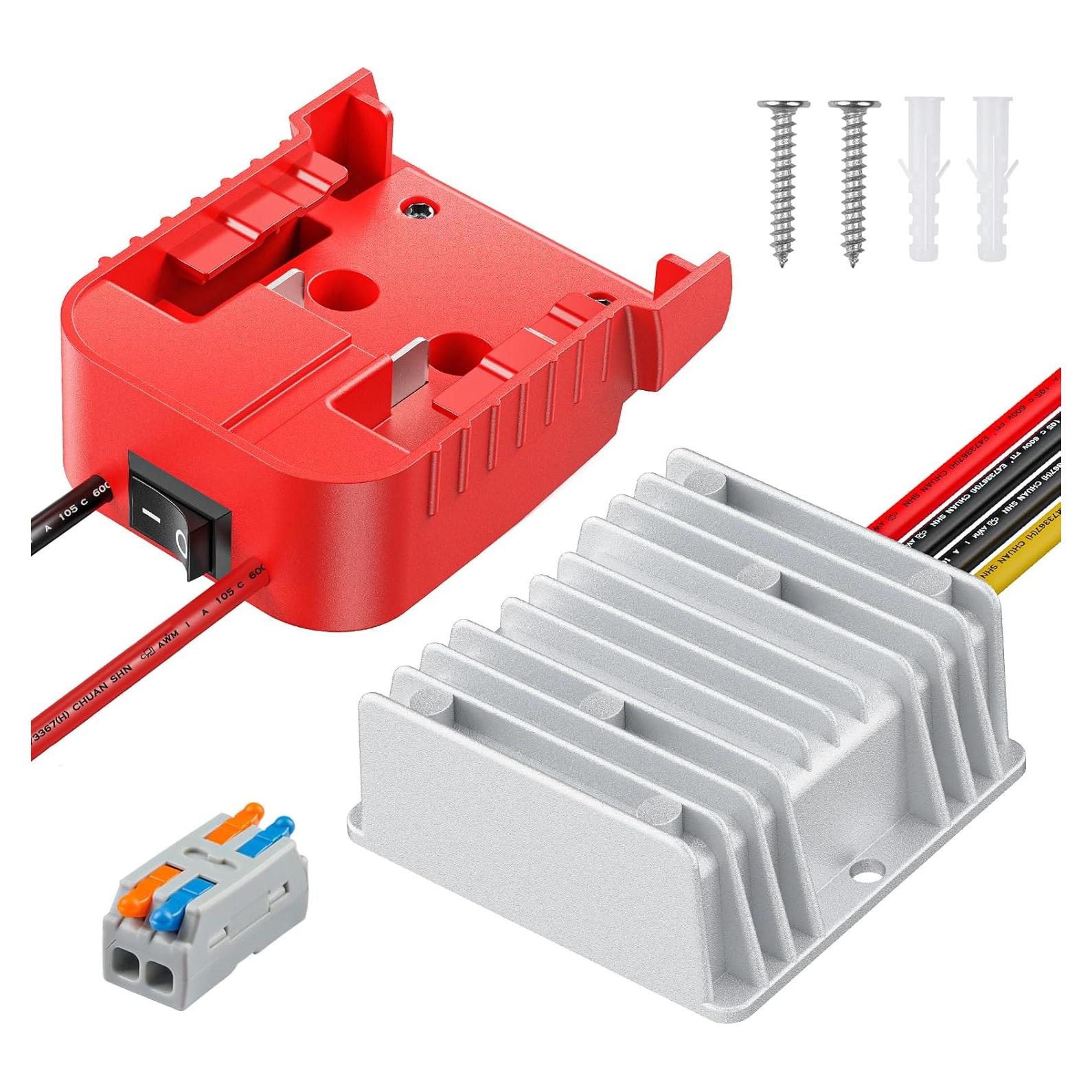 Convertidor Vibit 18V a 12V 180W para Batería Milwaukee M18