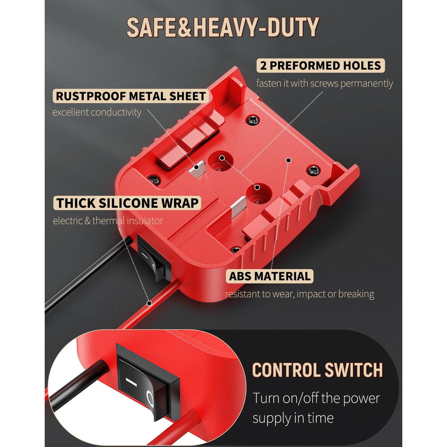 Convertidor Vibit 18V a 12V 180W para Batería Milwaukee M18