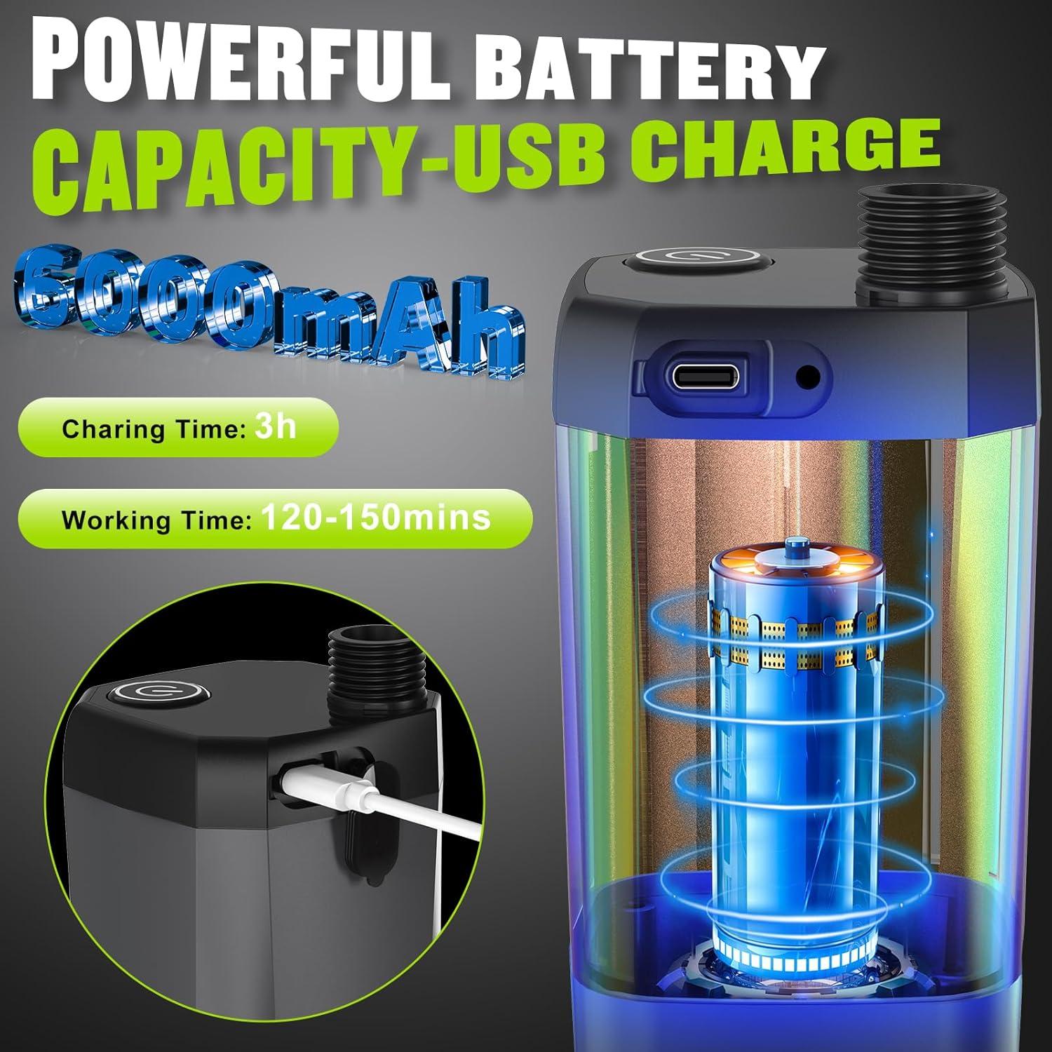 Ducha Portátil Spopal USBCS1 6000mAh 4 Modos Camping