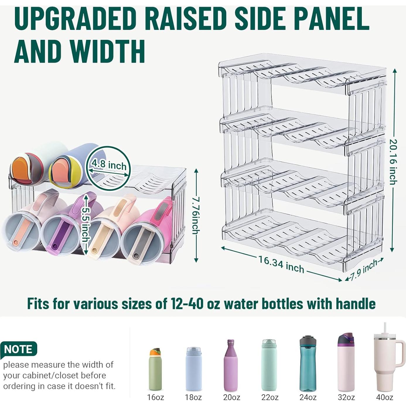 Organizador de Botellas Bobomoment 16 Tazas 40 oz Apilable