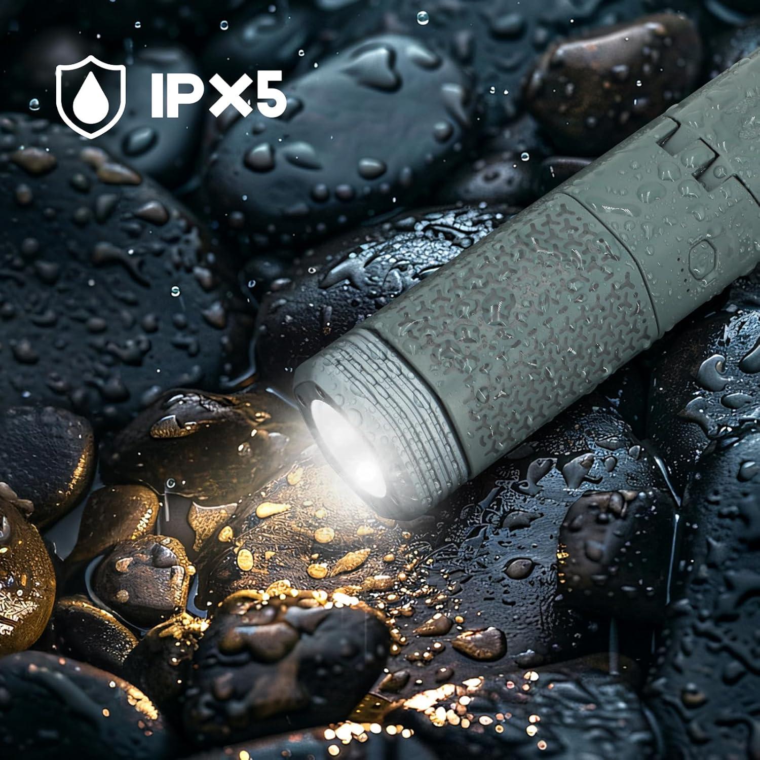 Linterna de Camping Qinzhuo Telescópica 10500mAh LED Gris