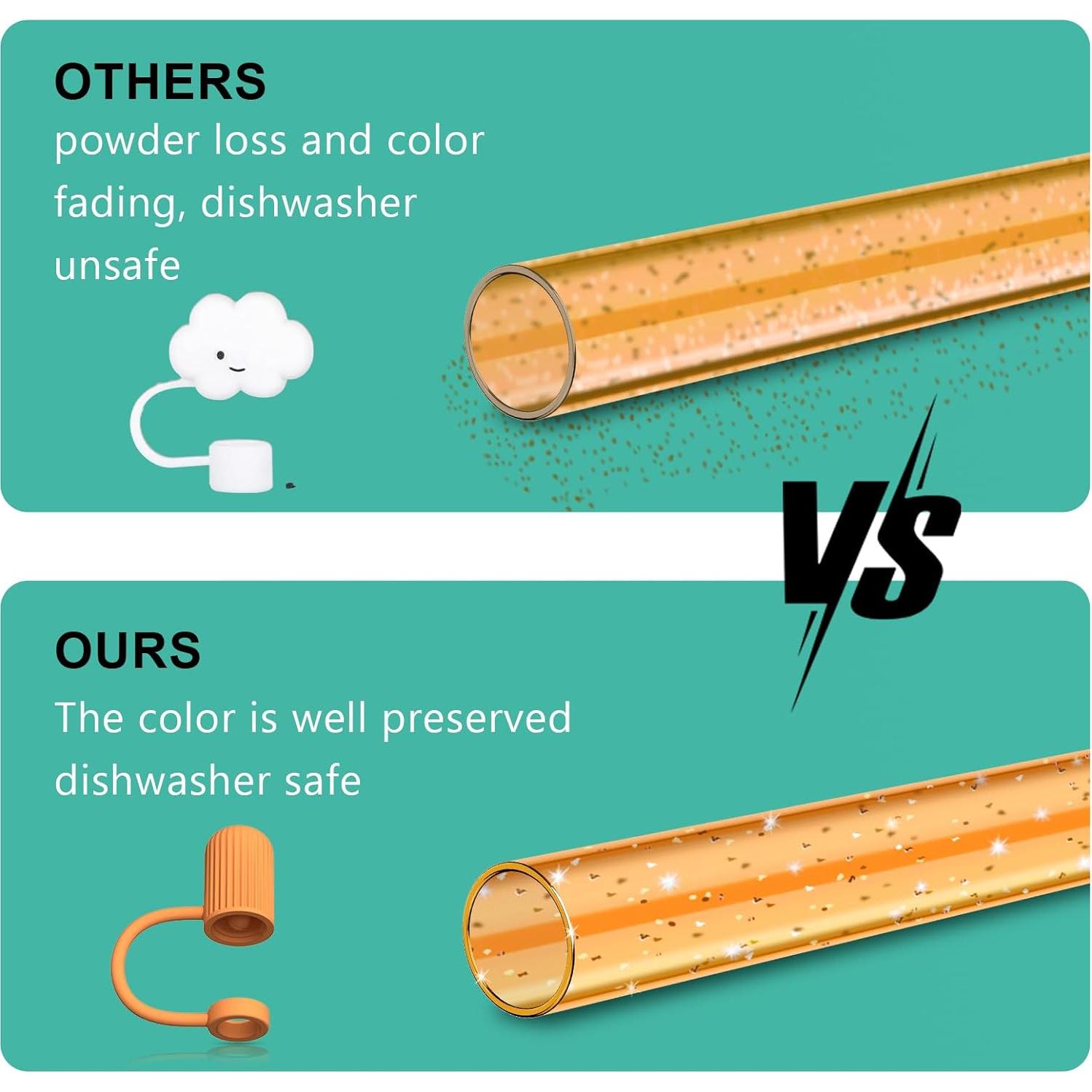 6 Pajitas Reutilizables Allwith con Tapa para Stanley Cup