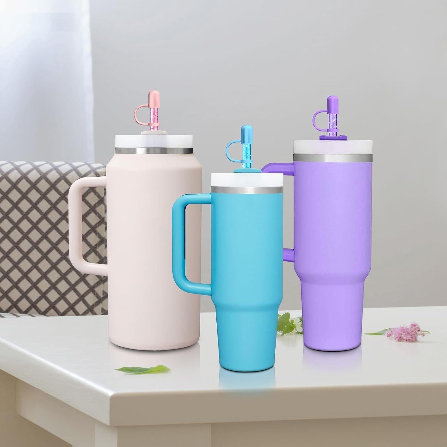 6 Pajitas Reutilizables Allwith con Tapa para Stanley Cup