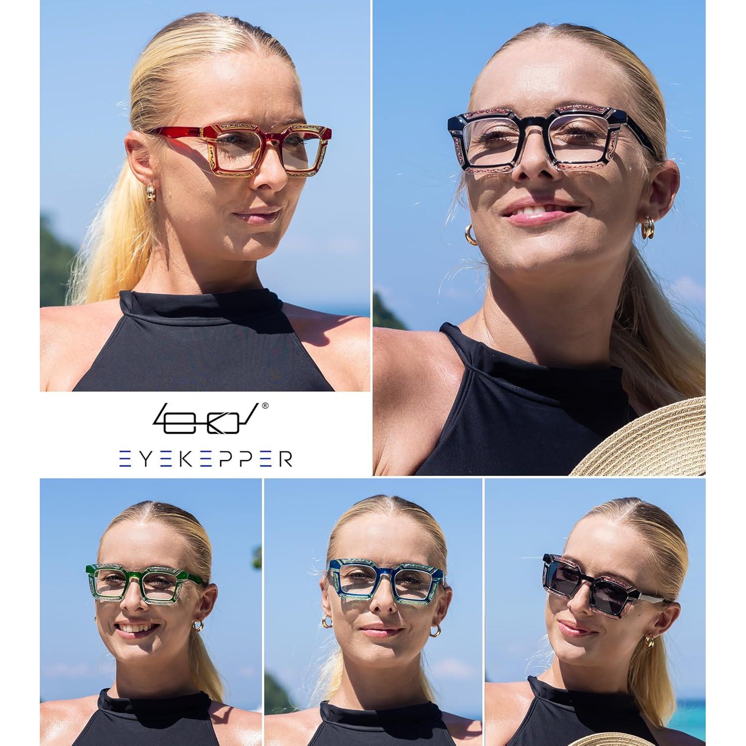 Gafas de Lectura Eyekepper 10 Paquetes Floral +2 Gafas de Sol