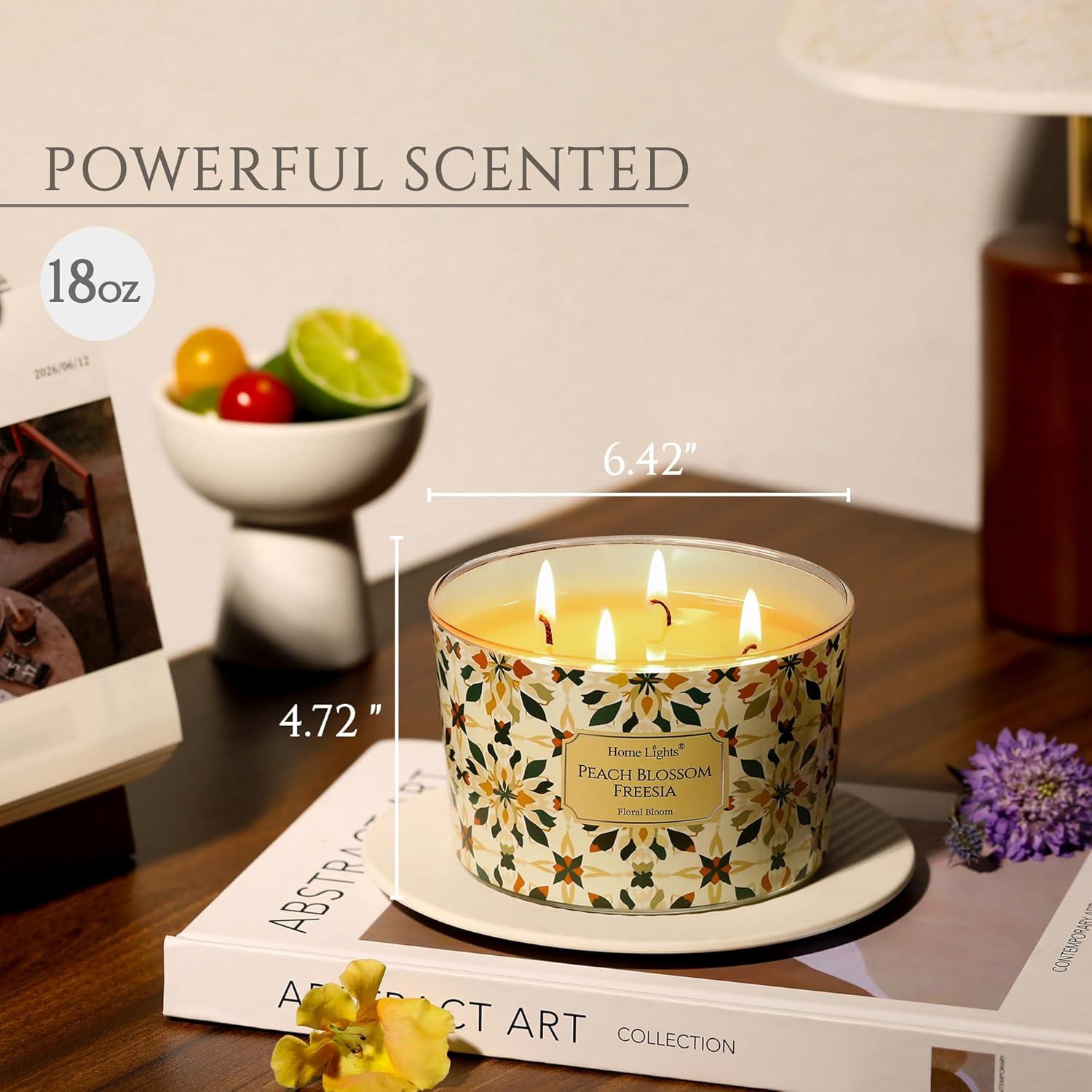 Velas Aromatizadas de Cera de Soja HomeLights 510g 4 Mechas