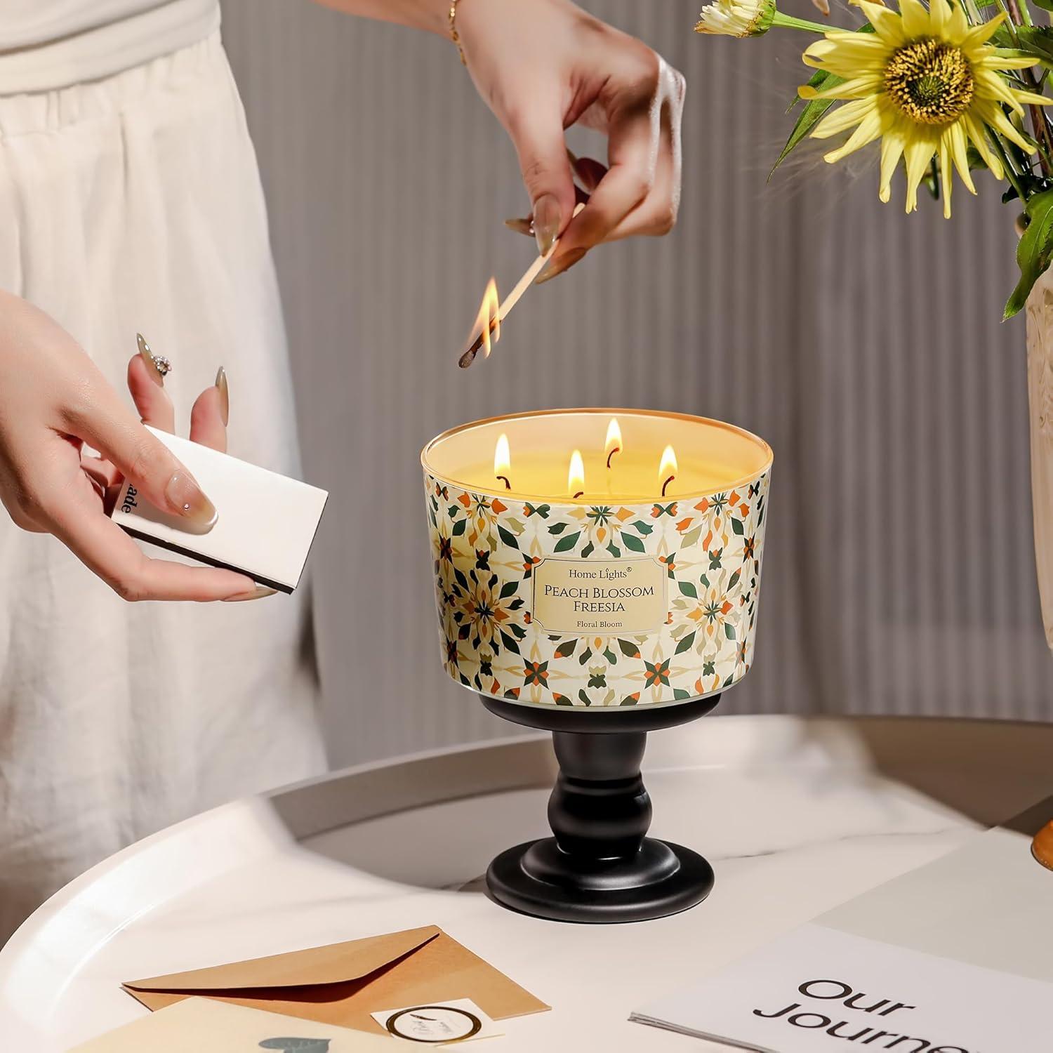 Velas Aromatizadas de Cera de Soja HomeLights 510g 4 Mechas