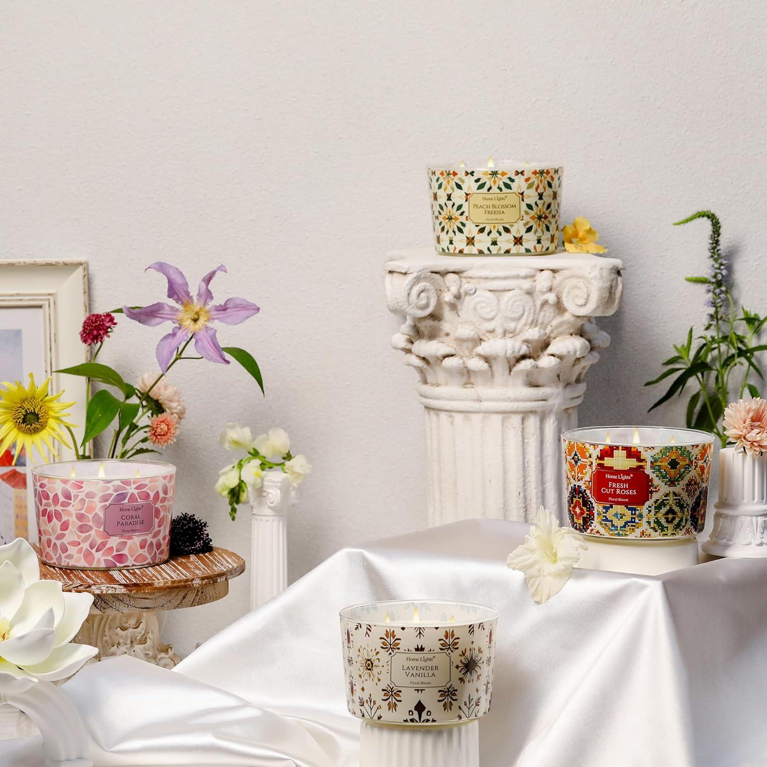 Velas Aromatizadas de Cera de Soja HomeLights 510g 4 Mechas