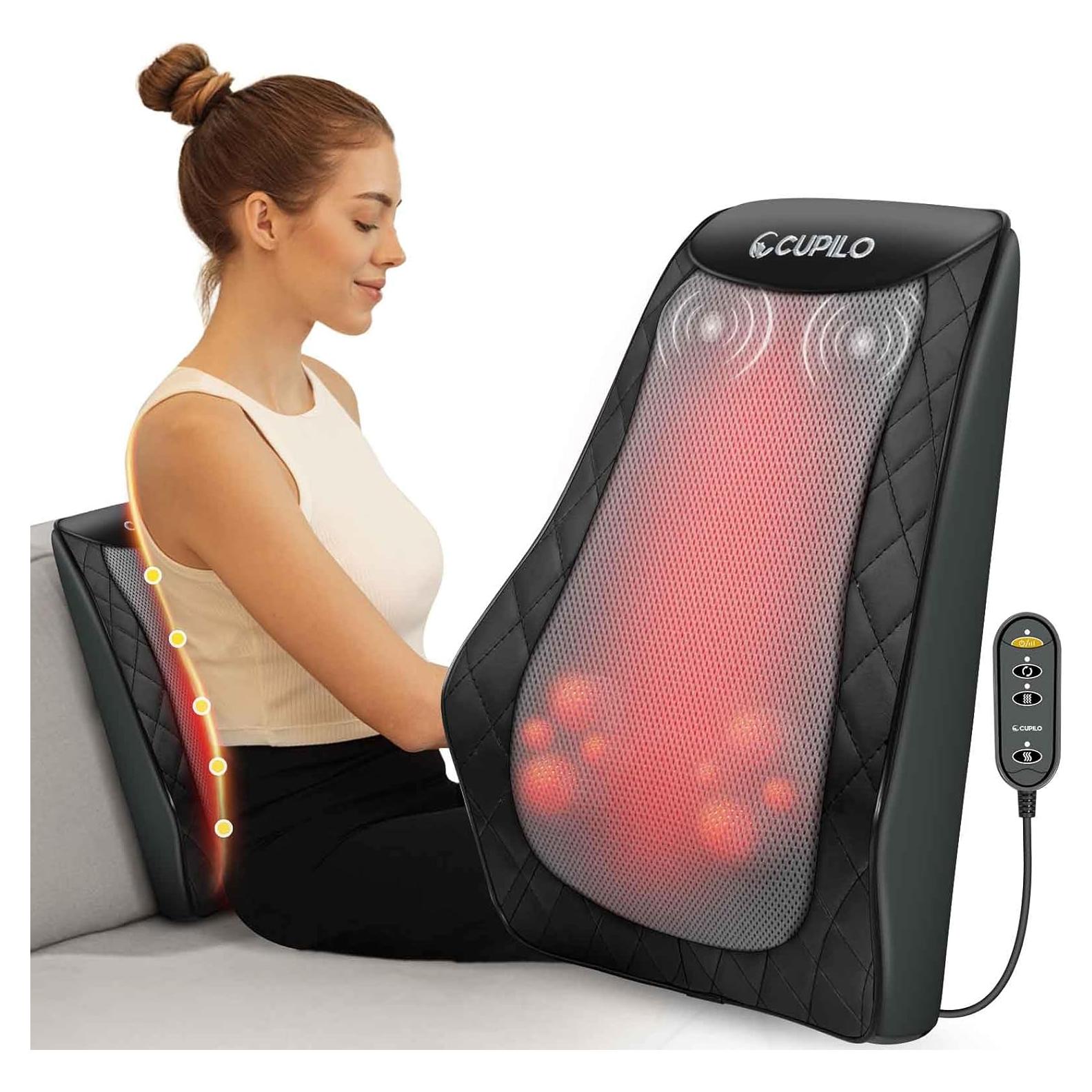 Masajeador Shiatsu CuPiLo para Espalda y Cuello Calentado