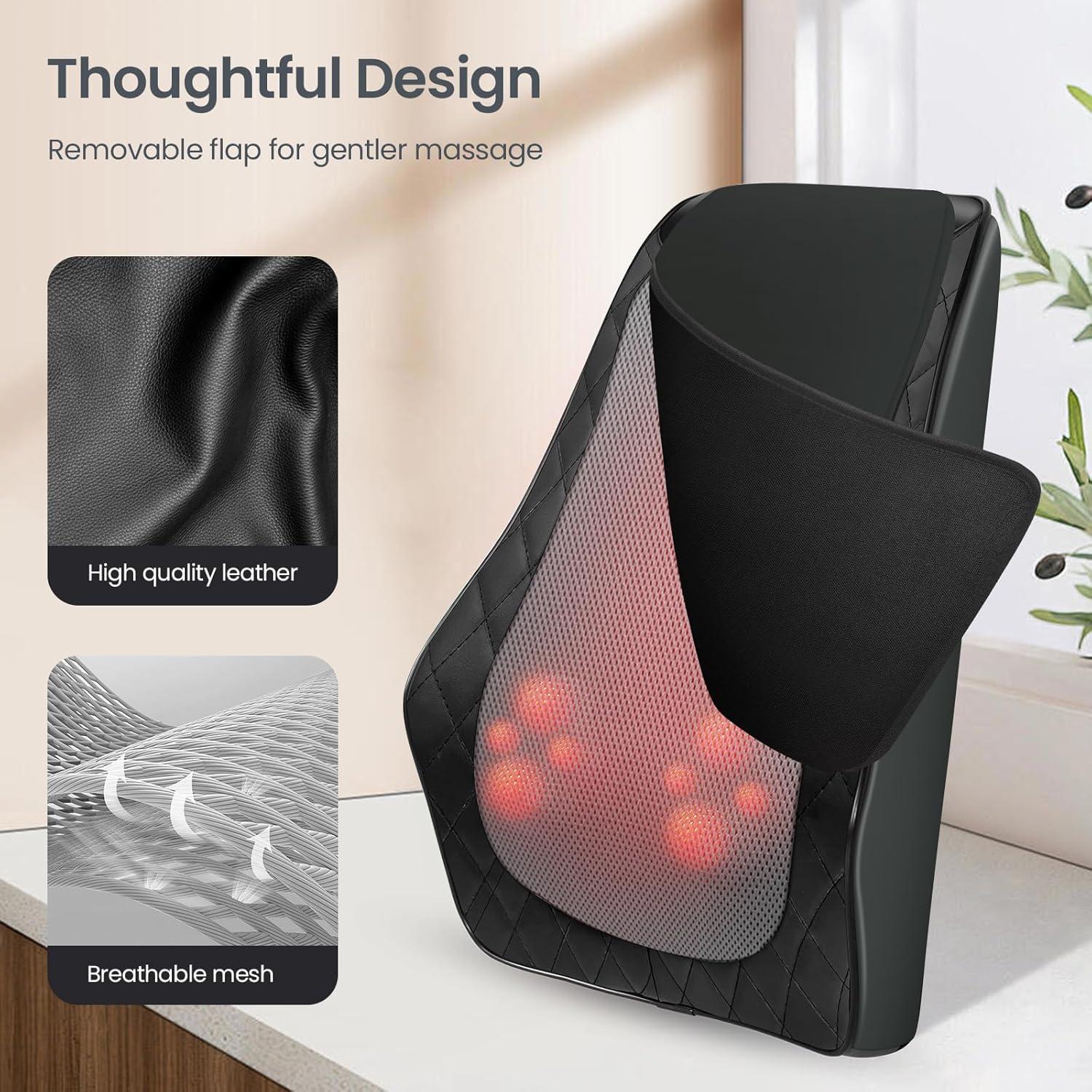 Masajeador Shiatsu CuPiLo para Espalda y Cuello Calentado