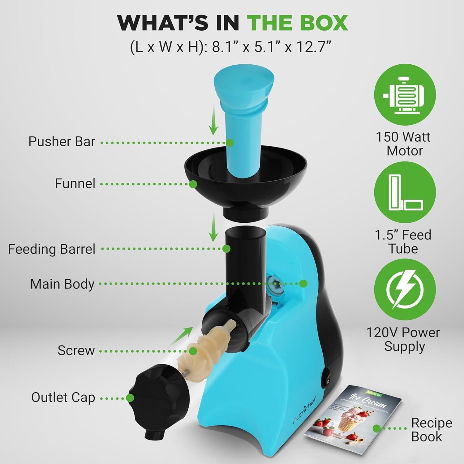 NutriChef Máquina de Postres Congelados - Helados y Yogur