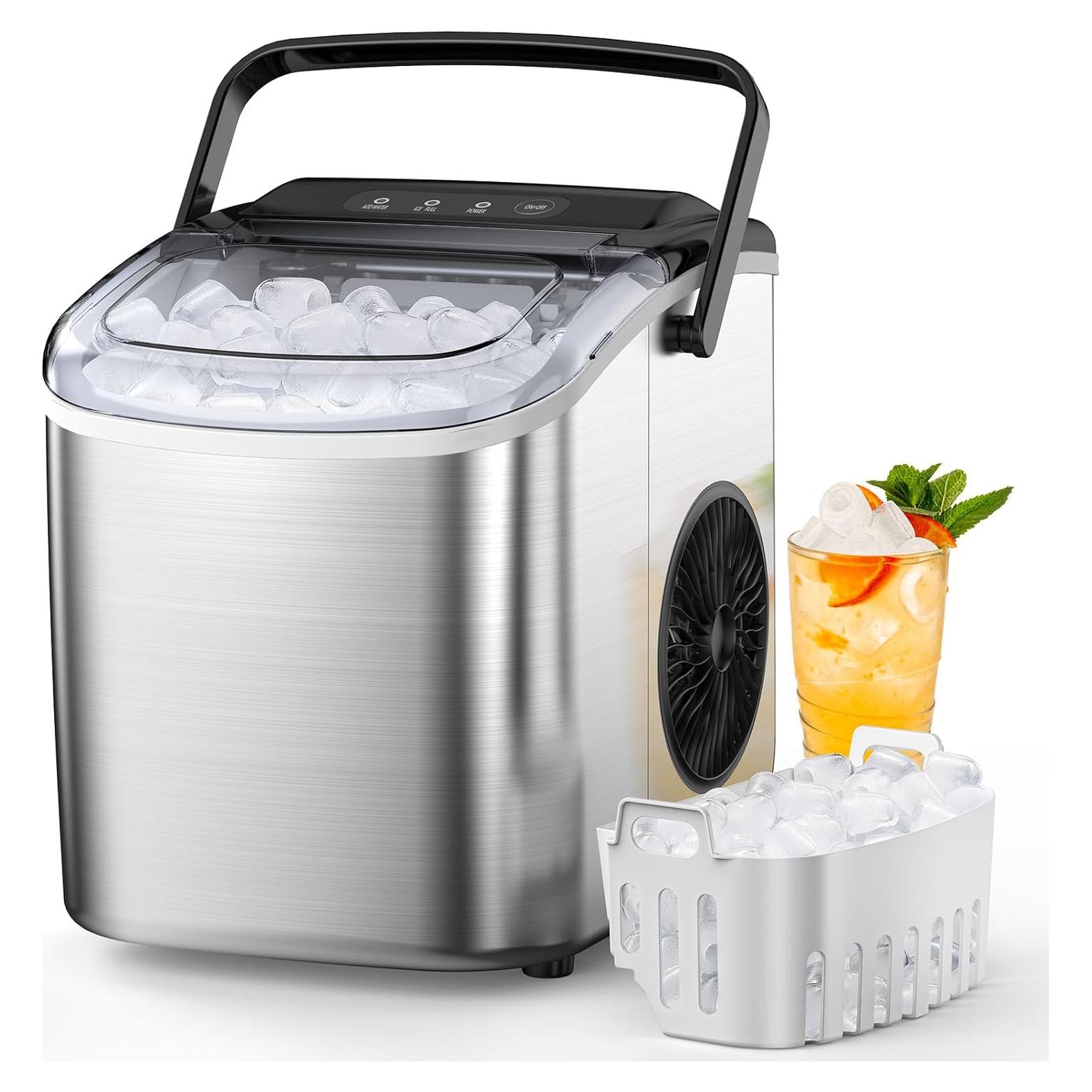 Fabricador de Hielo Electactic Plata 12 kg/día 9 Cubos en 6 Min