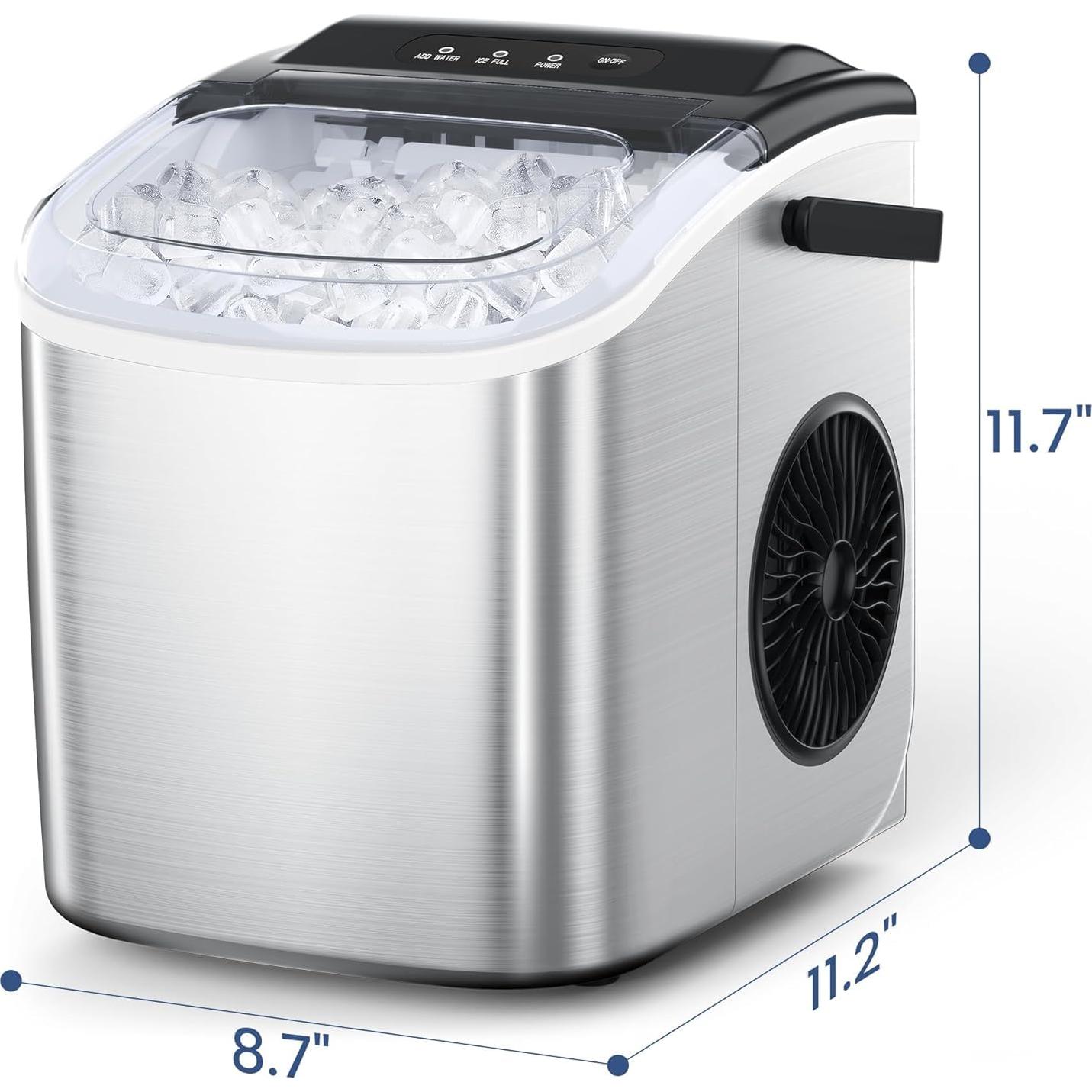 Fabricador de Hielo Electactic Plata 12 kg/día 9 Cubos en 6 Min