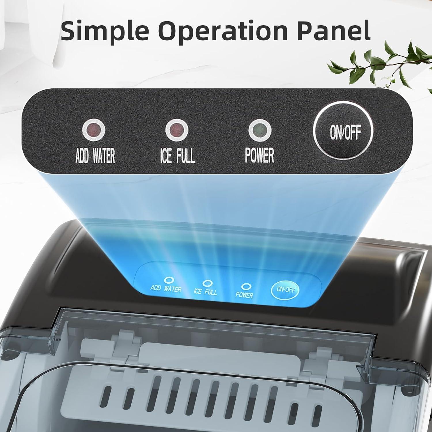 Máquina de Hielo Portátil Antarctic Star 11,79 kg/día, Negro