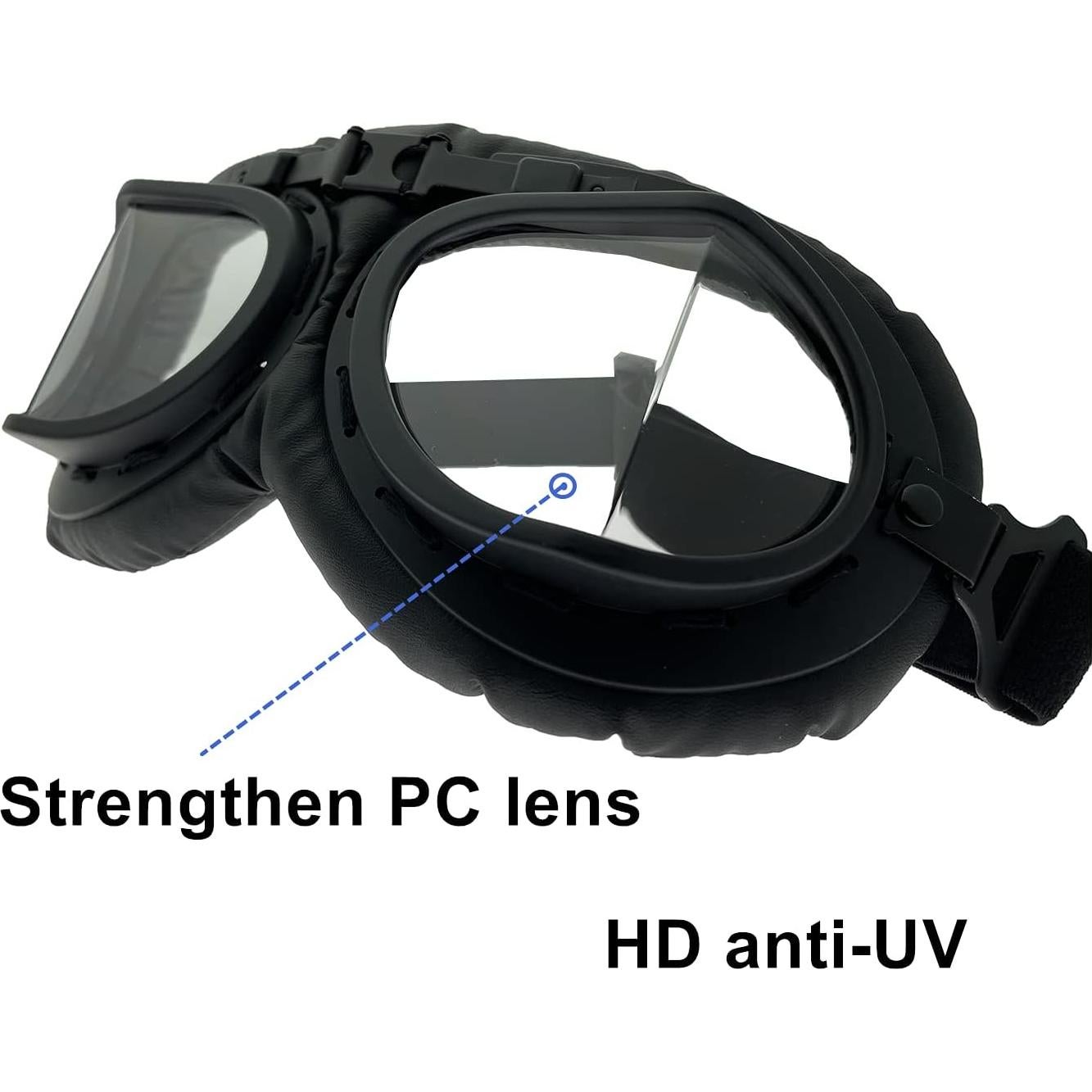 Gafas de Motocicleta Vintage LJDJ - 2 Paquetes Unisex