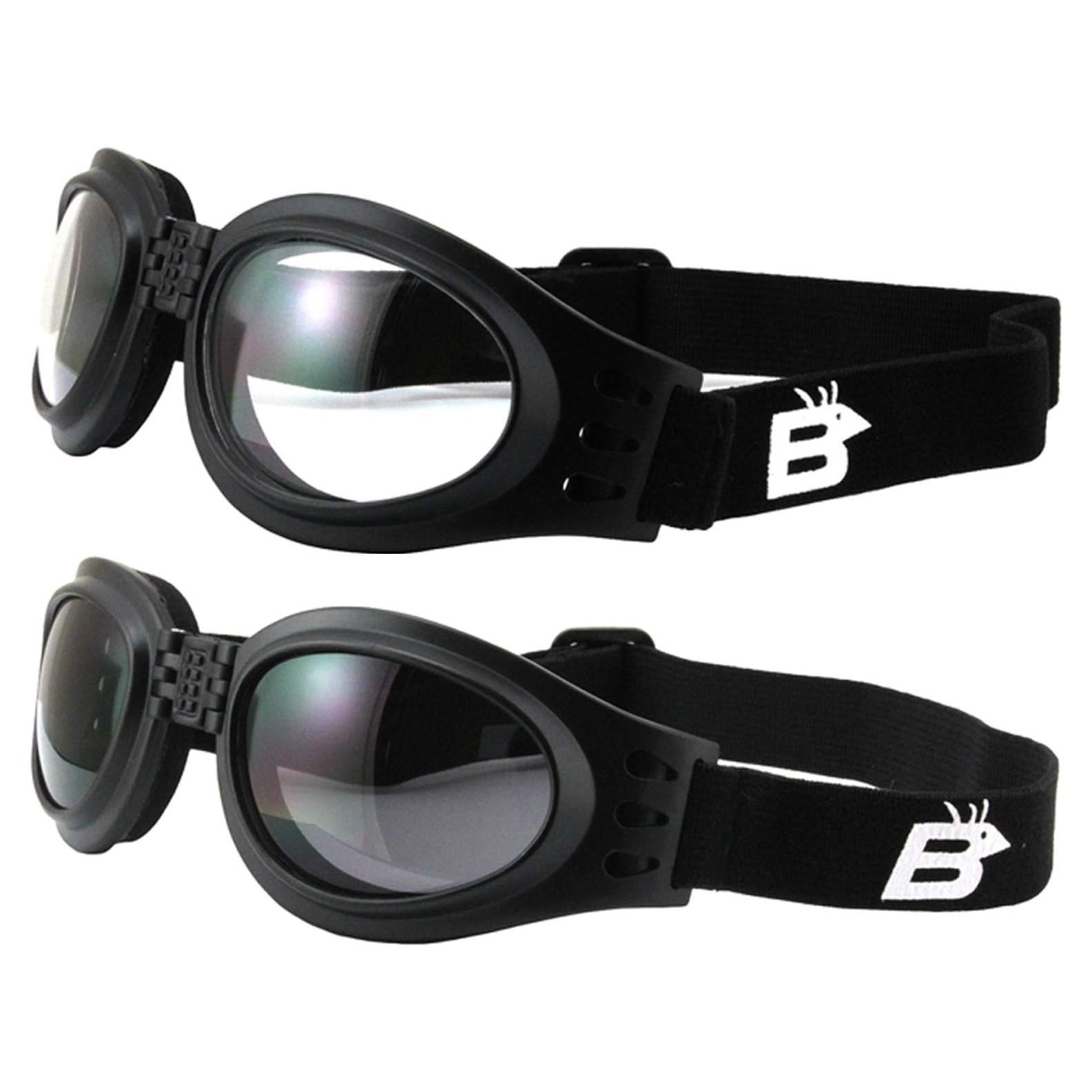 Gafas de Motocicleta Plegables Birdz Eyewear Loro Negras