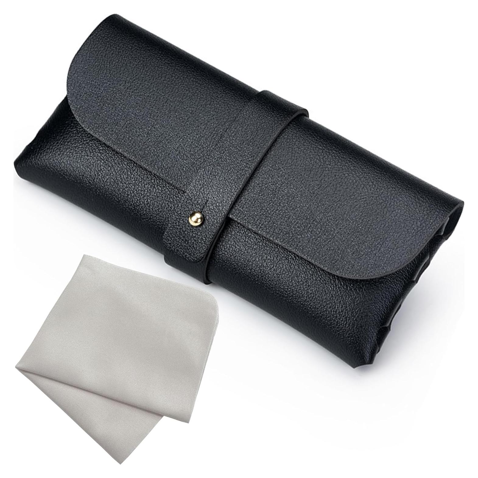 Funda de Gafas Onrtry de Cuero Suave con Hebilla