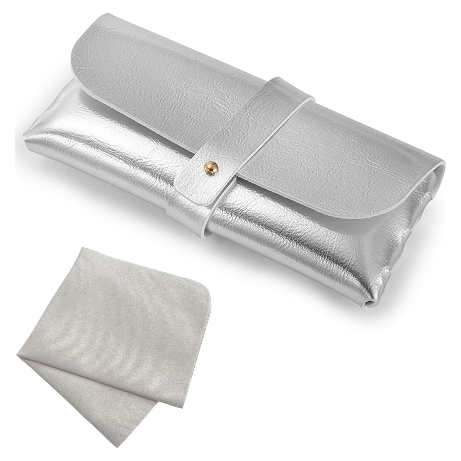 Estuche de Gafas de Cuero Onrtry con Hebilla y Paño