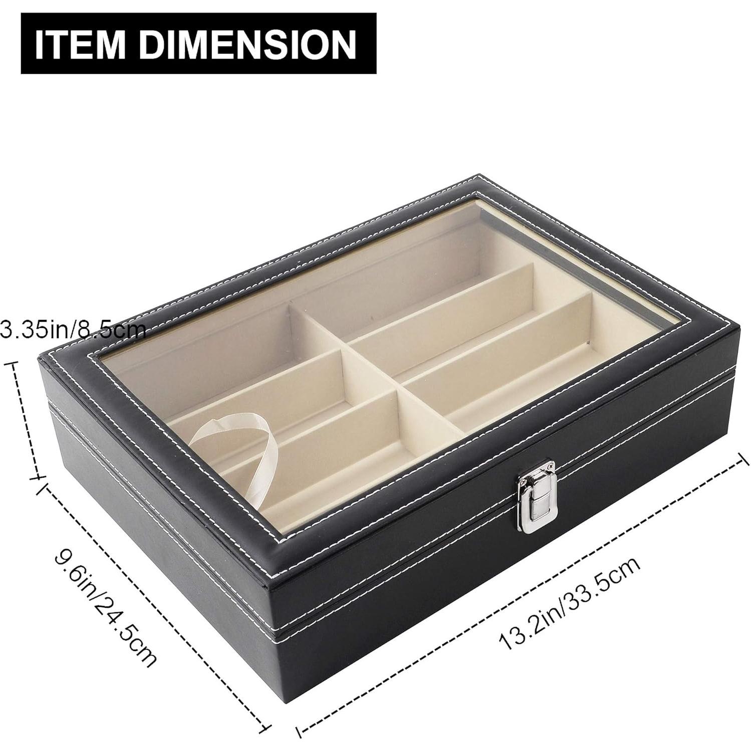 Organizador de Gafas de Sol Siveit 8 Compartimentos Negro