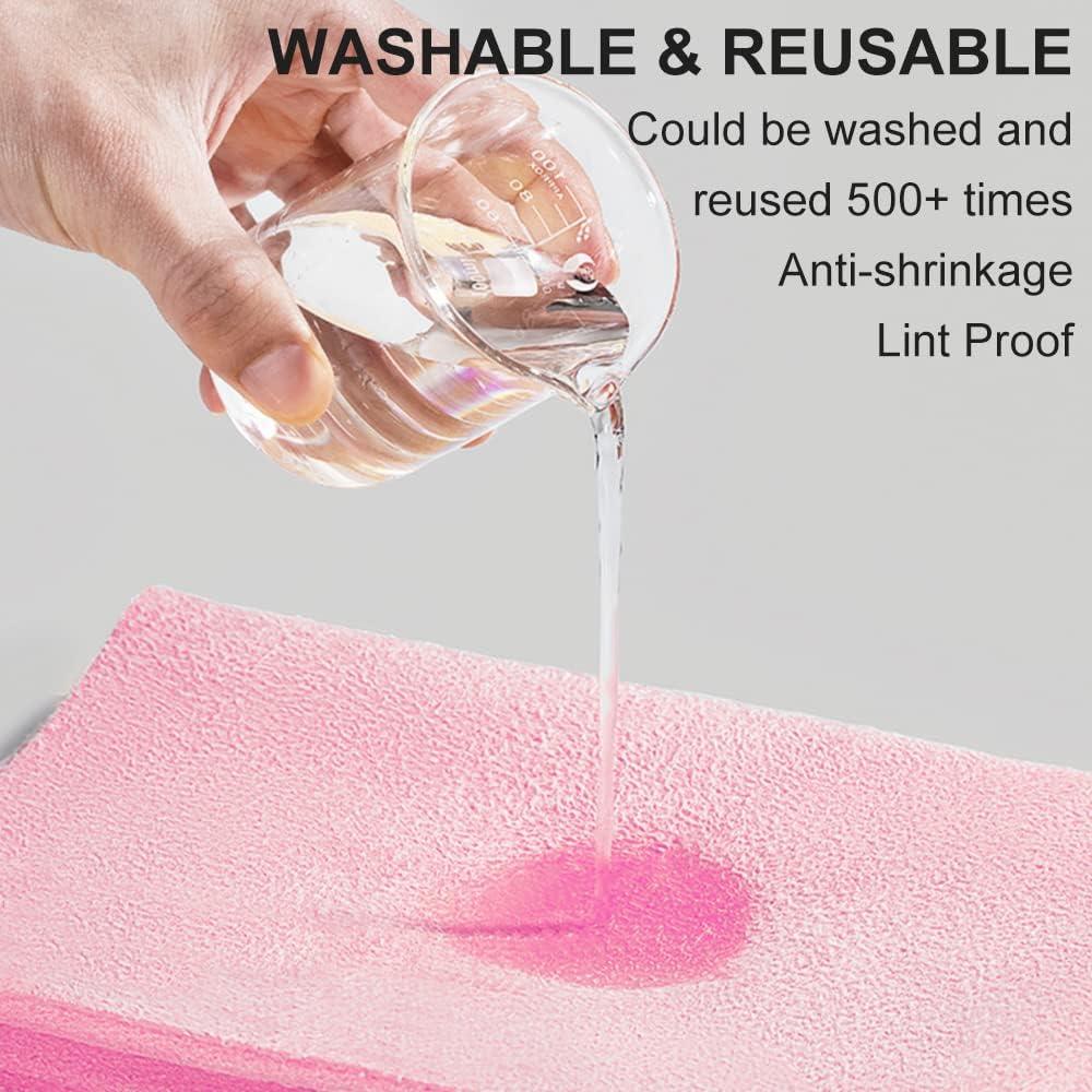 Paño de Limpieza iGeyzoe 100 PCS Suede 15x18 cm Rosa