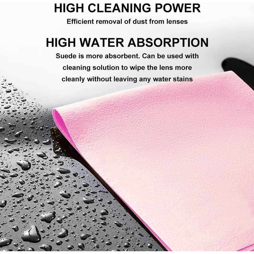 Paño de Limpieza iGeyzoe 100 PCS Suede 15x18 cm Rosa