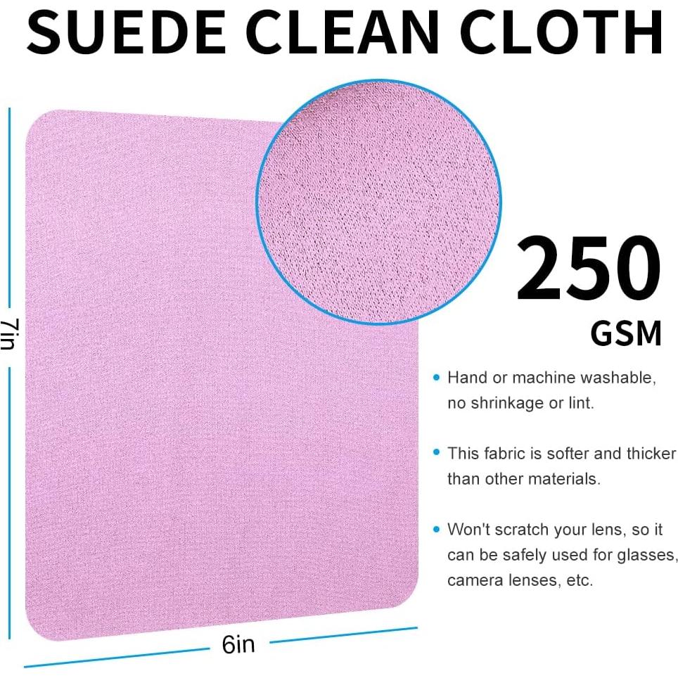 Paño de Limpieza iGeyzoe 100 PCS Suede 15x18 cm Rosa