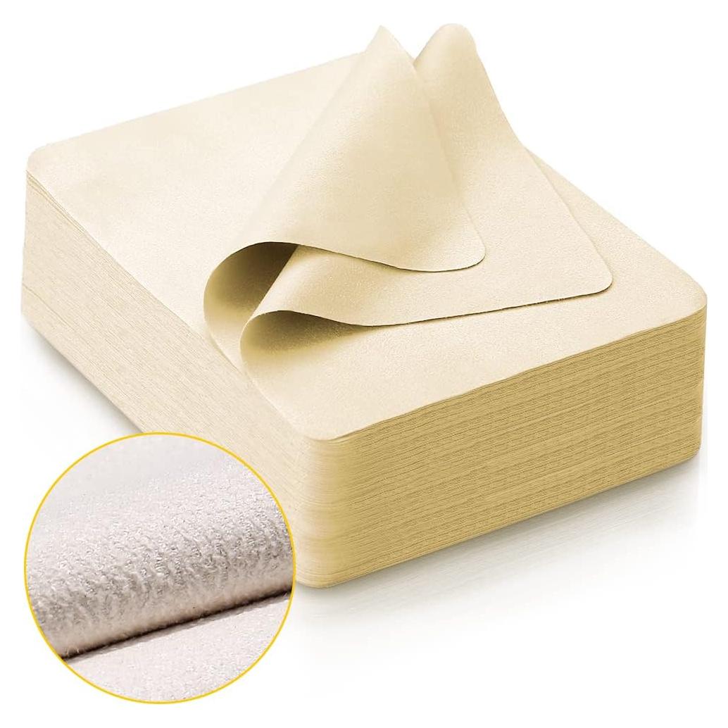 Paño de Limpieza iGeyzoe 100 PCS Suede Amarillo Claro