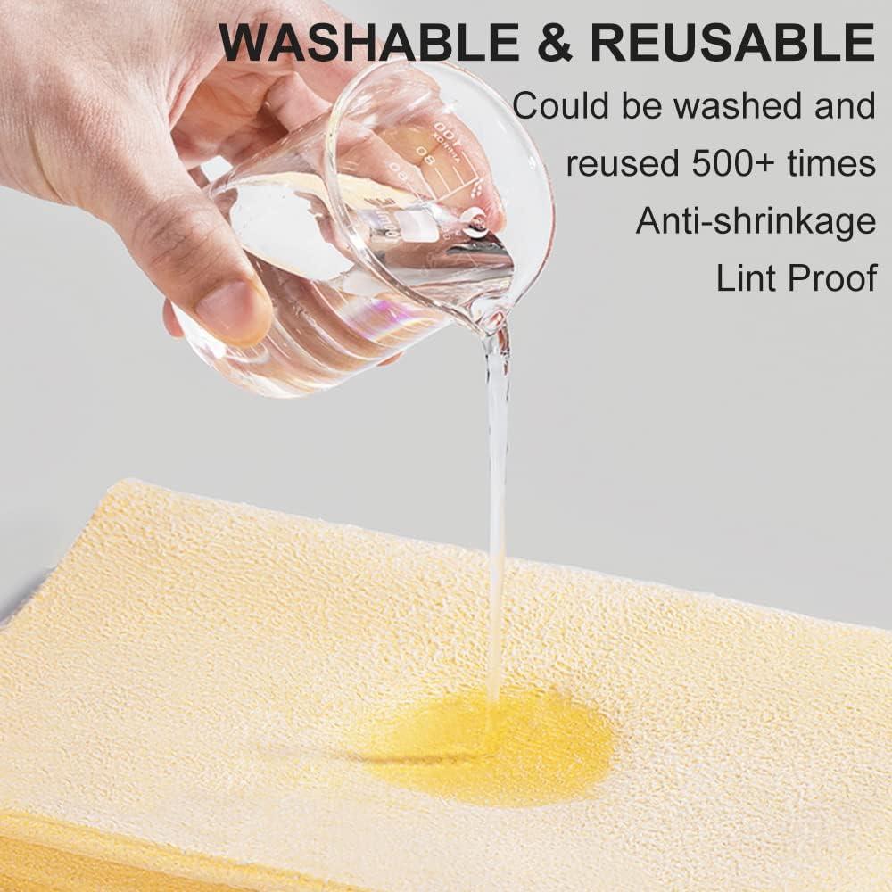 Paño de Limpieza iGeyzoe 100 PCS Suede Amarillo Claro