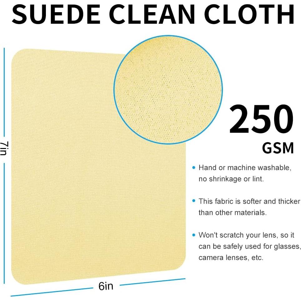 Paño de Limpieza iGeyzoe 100 PCS Suede Amarillo Claro