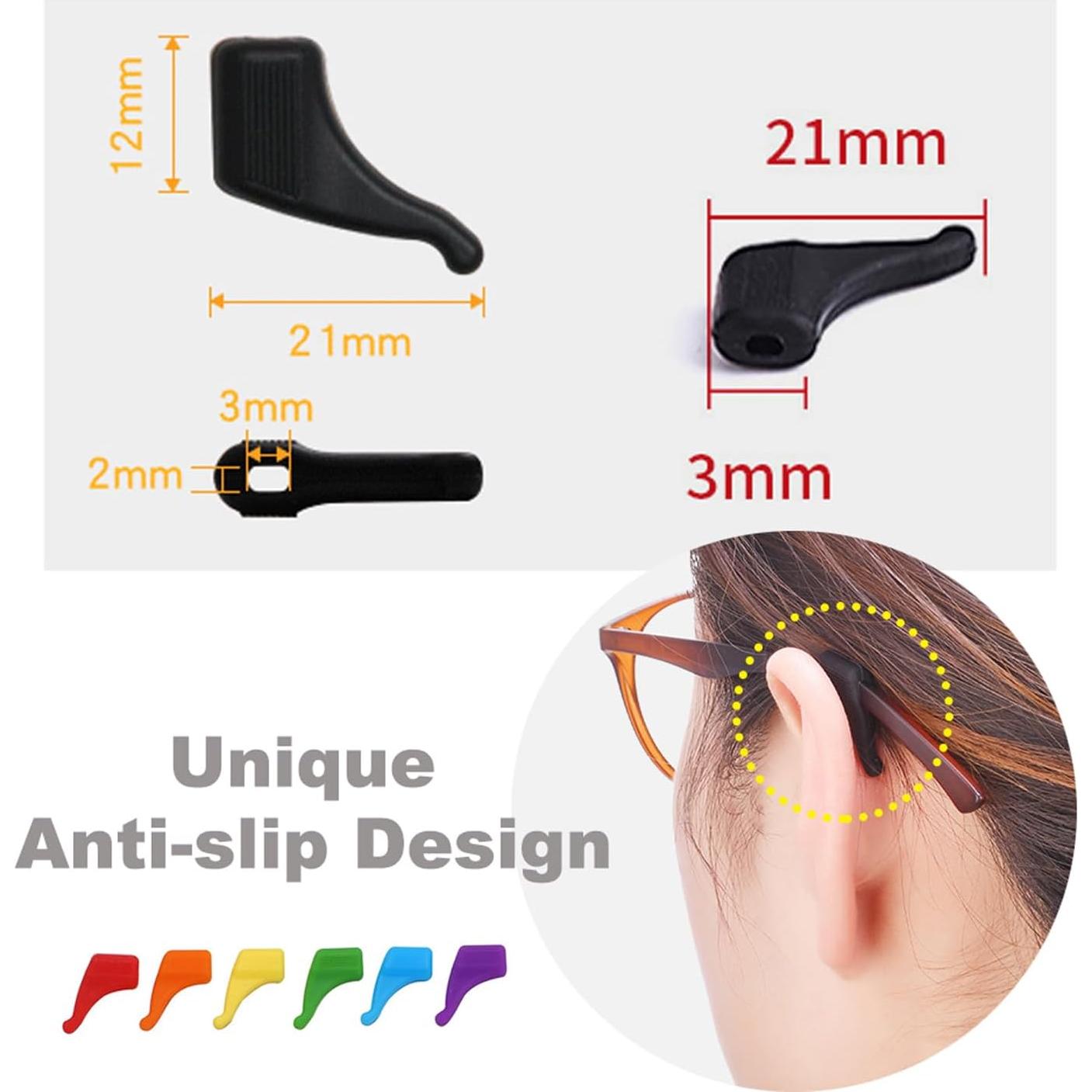 Soporte Antideslizante para Gafas SAIGO 10 Pares Silicona