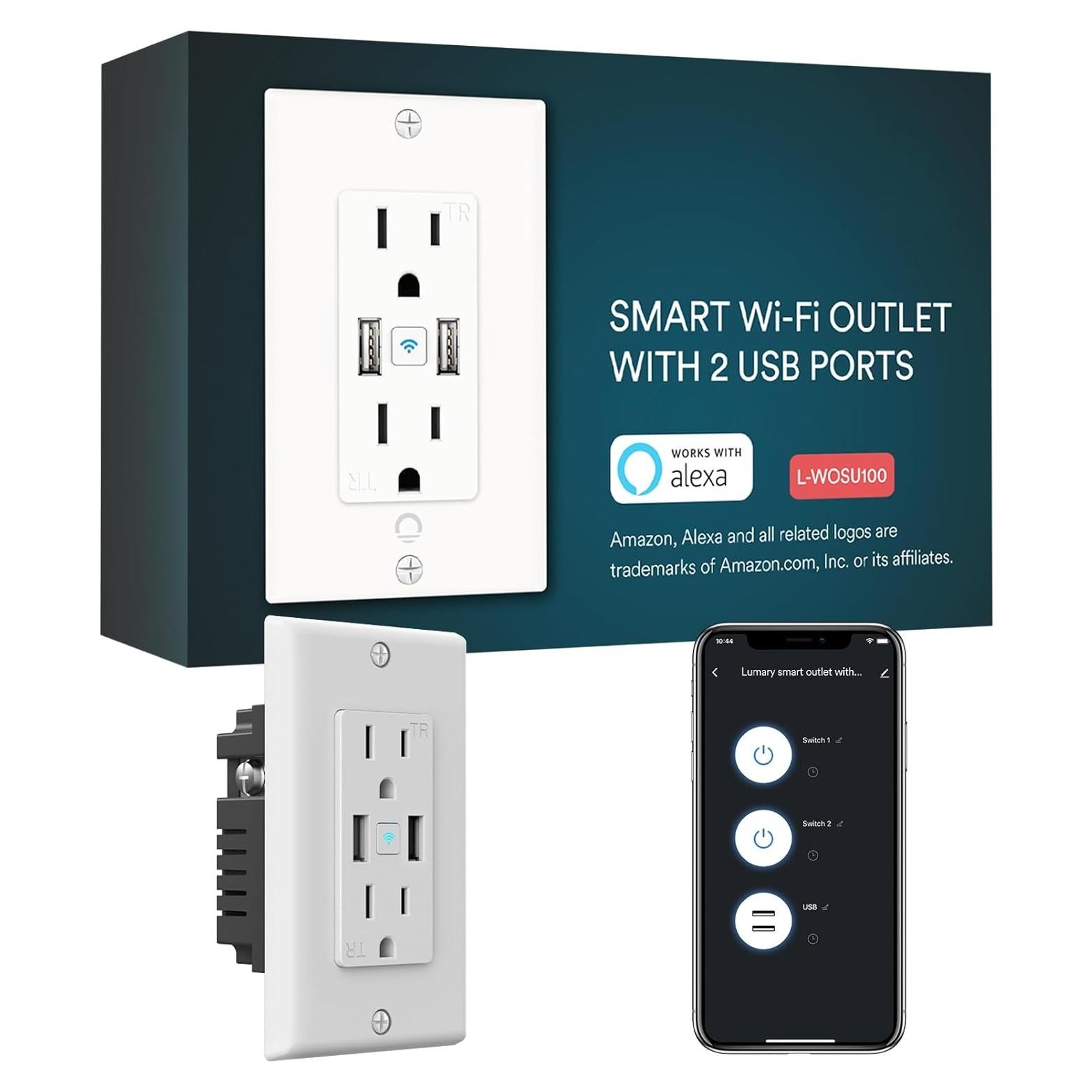 Enchufe Inteligente iLintek con 2 USB y Control por Voz