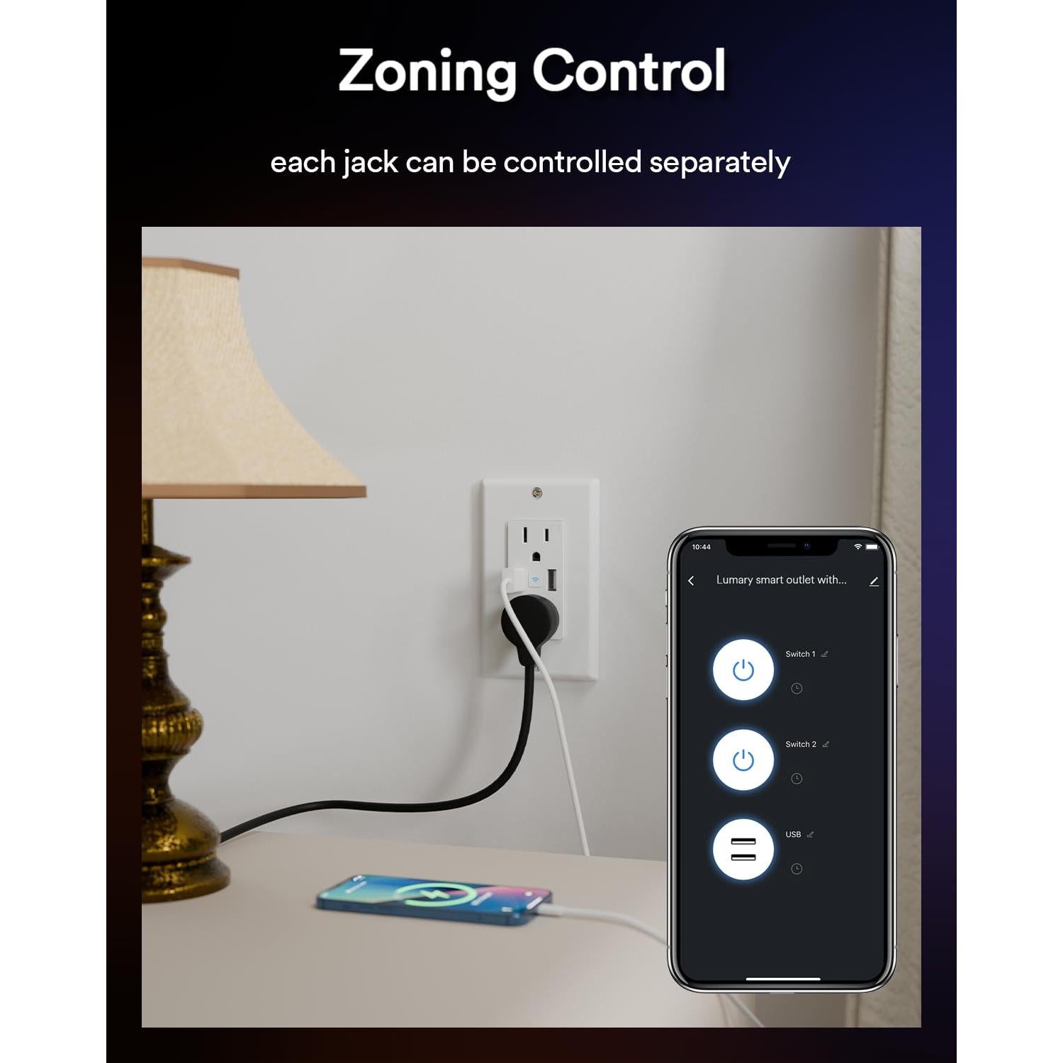Enchufe Inteligente iLintek con 2 USB y Control por Voz