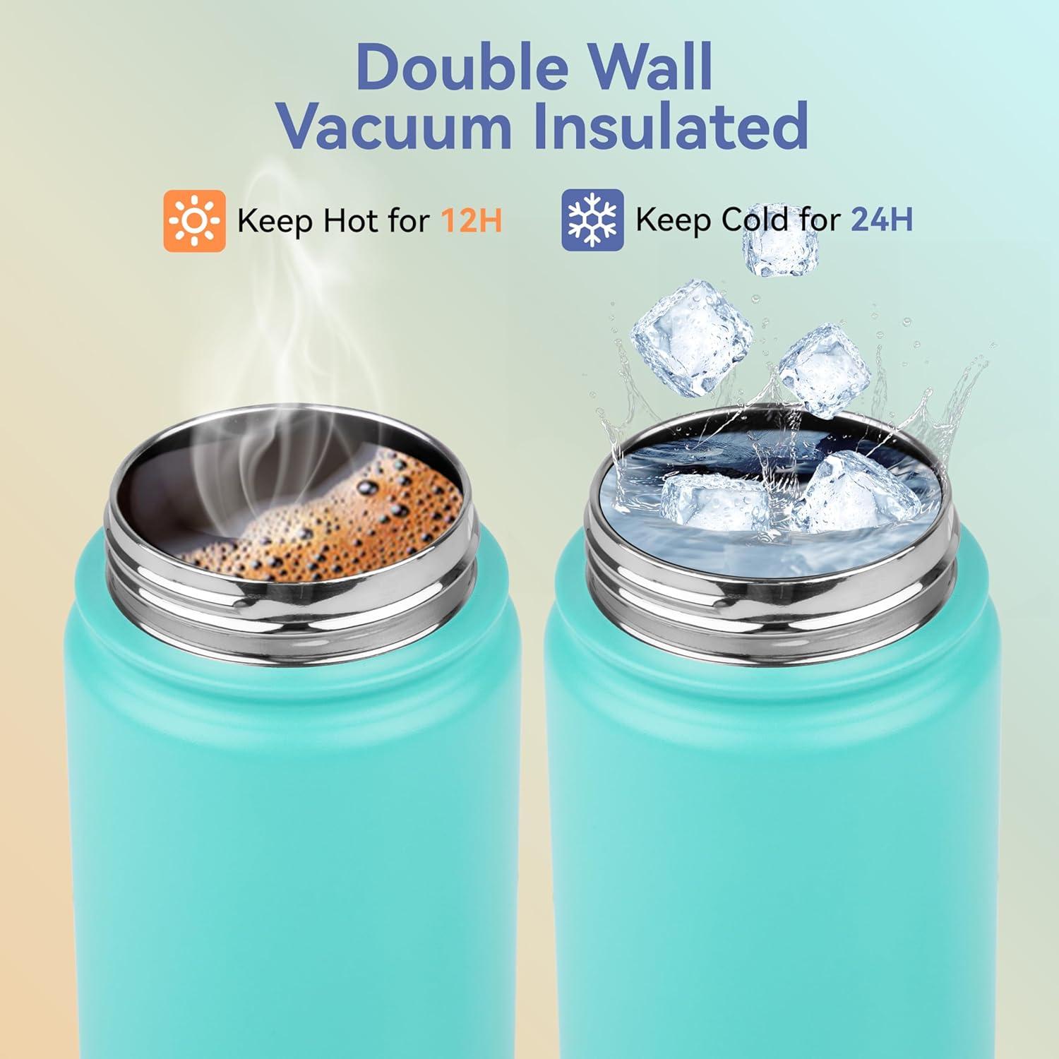 Botella de Agua HASLE OUTFITTERS 473 ml Doble Pared Verde Menta