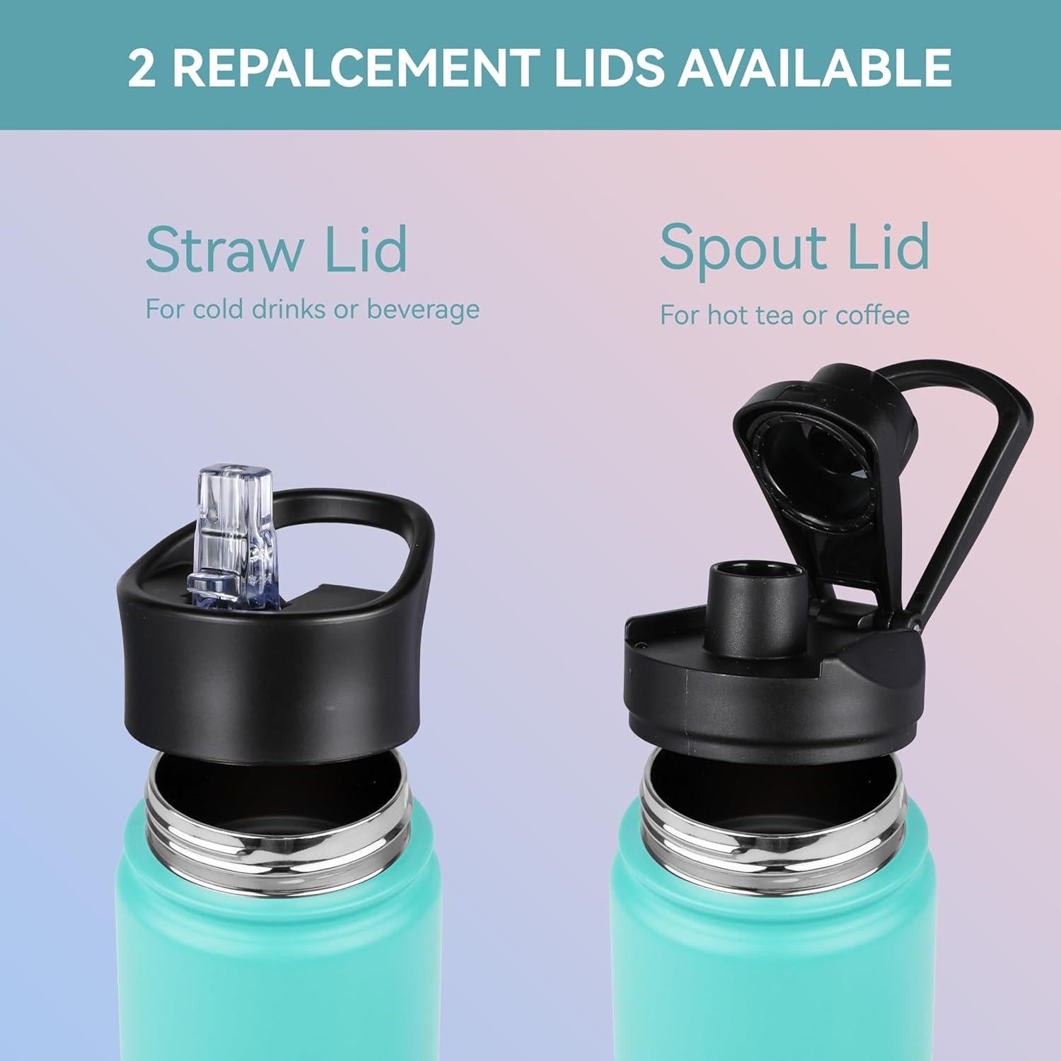 Botella de Agua HASLE OUTFITTERS 473 ml Doble Pared Verde Menta