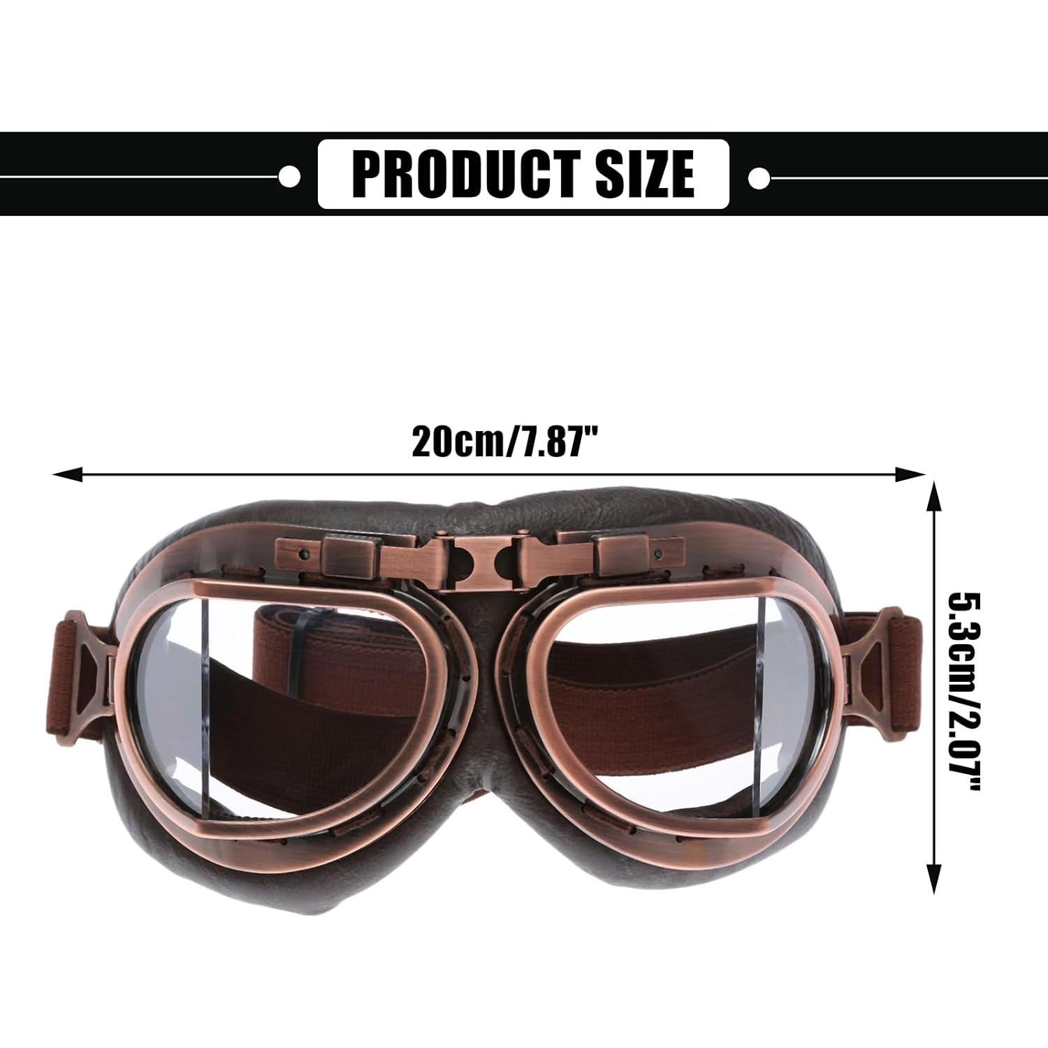 Gafas de Motocicleta MUXSAM Vintage a Prueba de Viento