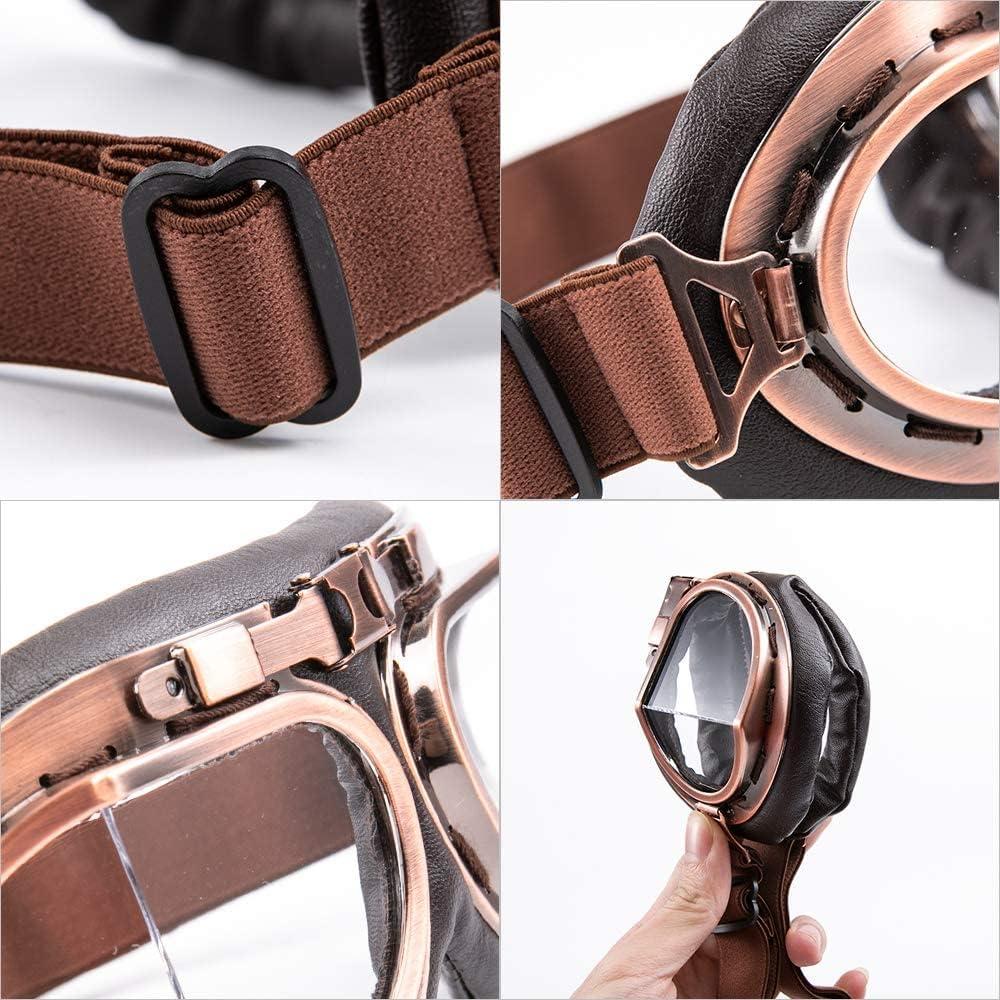 Gafas de Motocicleta MUXSAM Vintage a Prueba de Viento