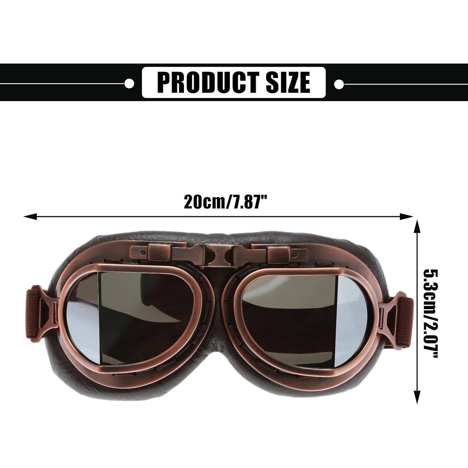 Gafas de Motocicleta MUXSAM Vintage a Prueba de Viento