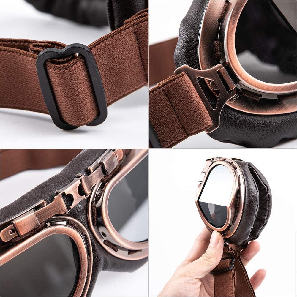 Gafas de Motocicleta MUXSAM Vintage a Prueba de Viento