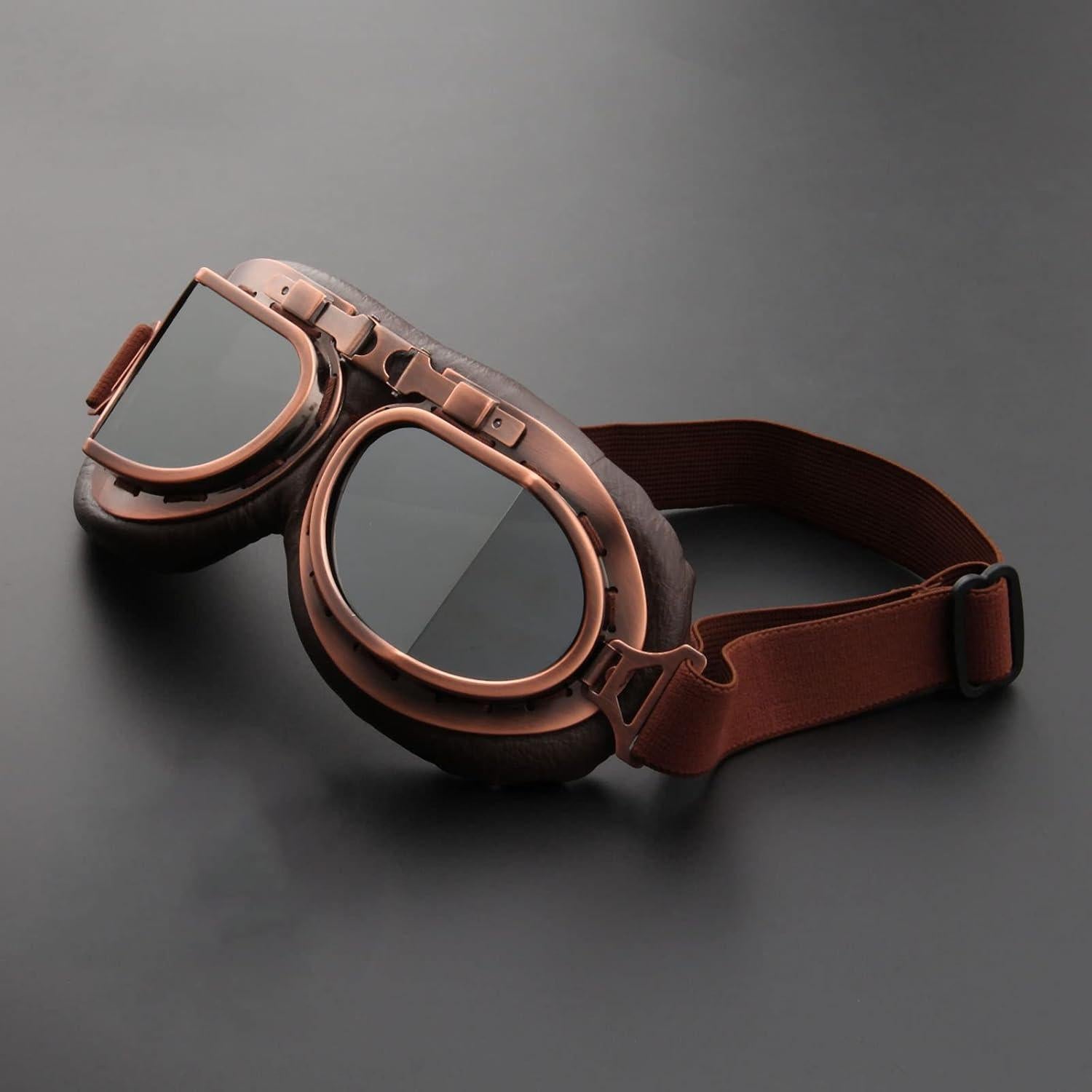 Gafas de Motocicleta MUXSAM Vintage a Prueba de Viento