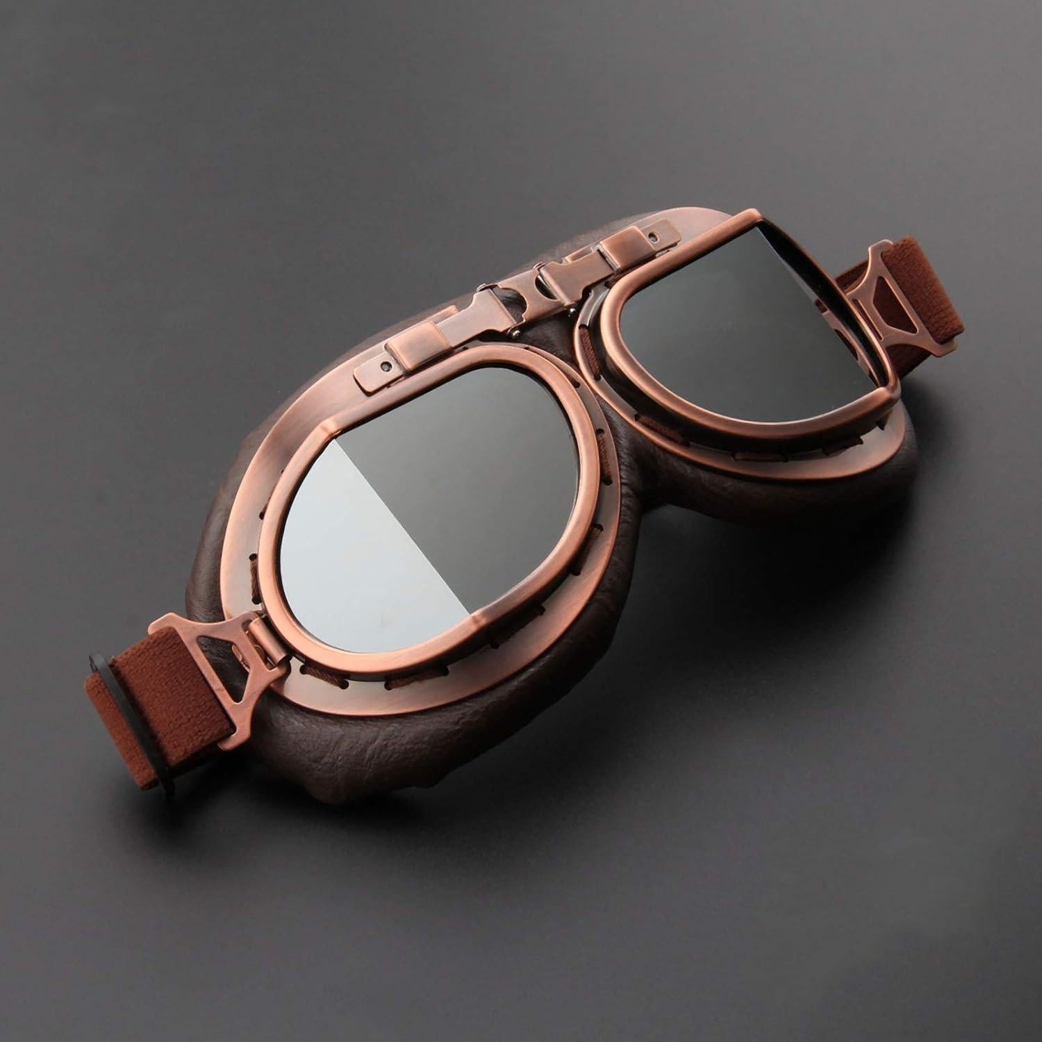 Gafas de Motocicleta MUXSAM Vintage a Prueba de Viento