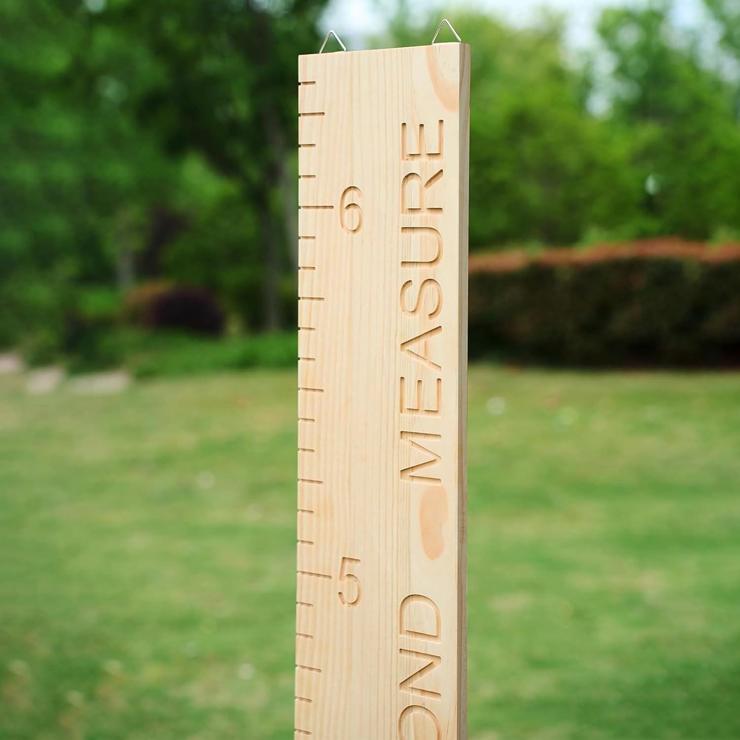 Tabla de Altura de Madera Sólida para Niños - Decoración de Pared