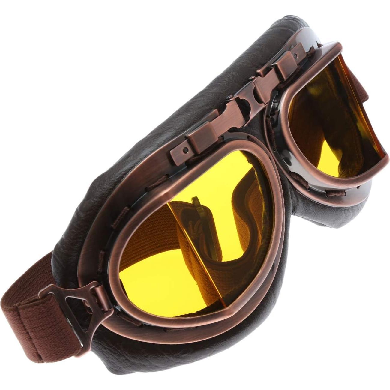 Gafas de Motocicleta MUXSAM Vintage UV400 Amarillo